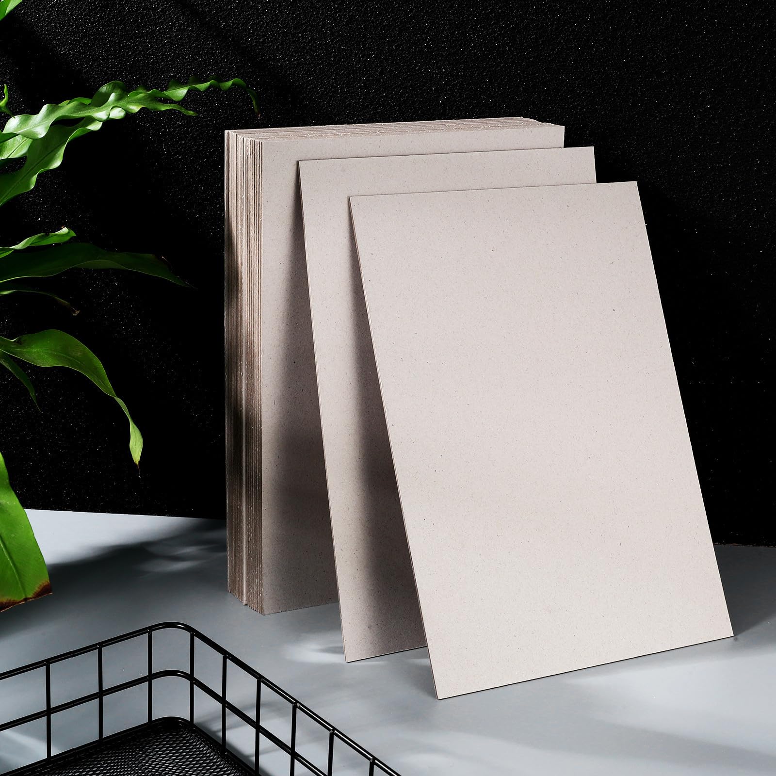 GALPADA 20 Fogli Cartoncino Spesso Grigio Rinforzato per Scrapbooking e Imballaggio, Carta Resistente Alta Compressione, Formato A4 per Lavori di Legatoria e Artigianato