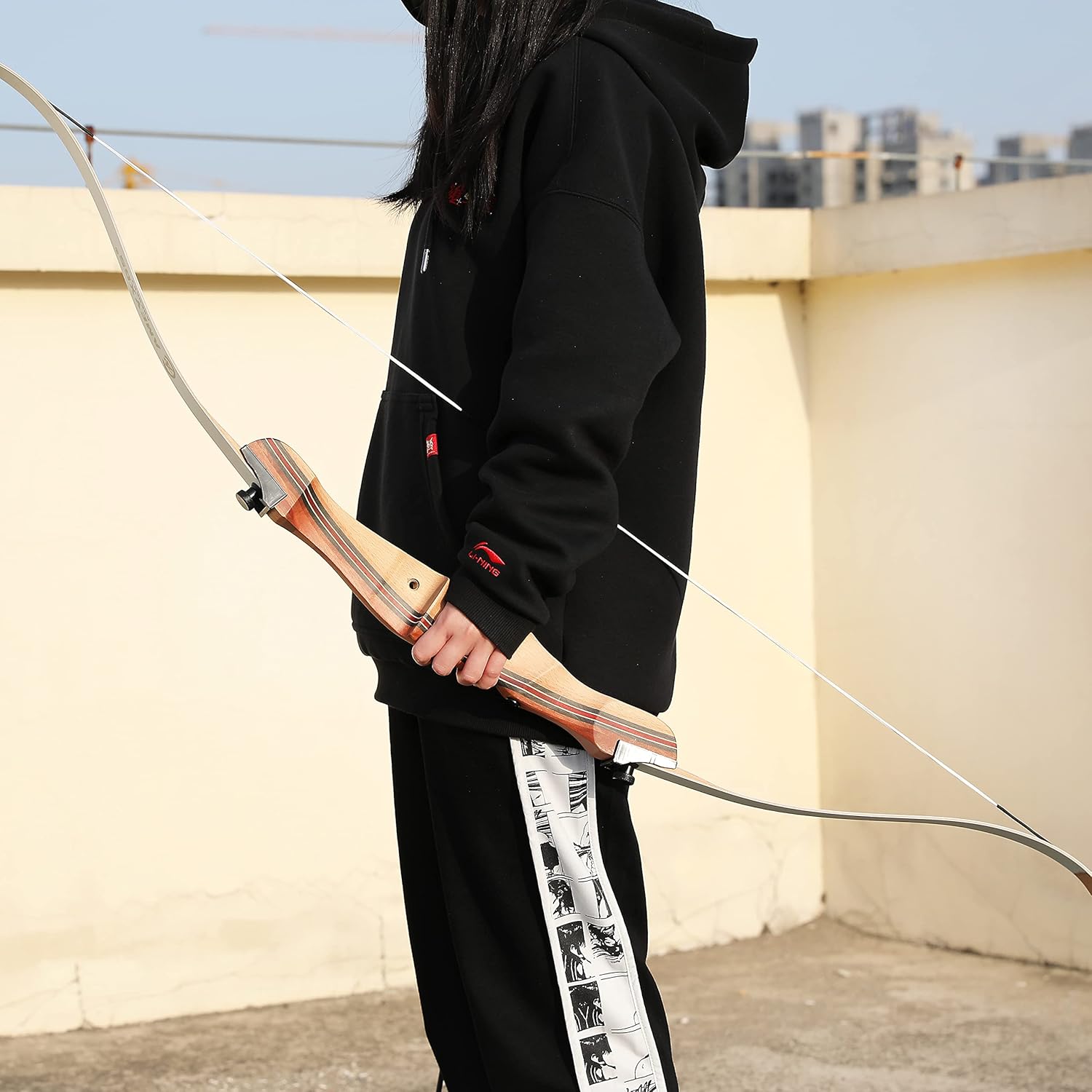 AMEYXGS 48/54inch Archery Youth Recurve Bow 10/12/14/16/18/20lbs Children's Bow Longbow Detachable Beginner Archery Recurve Bow for Outdoor Hunting