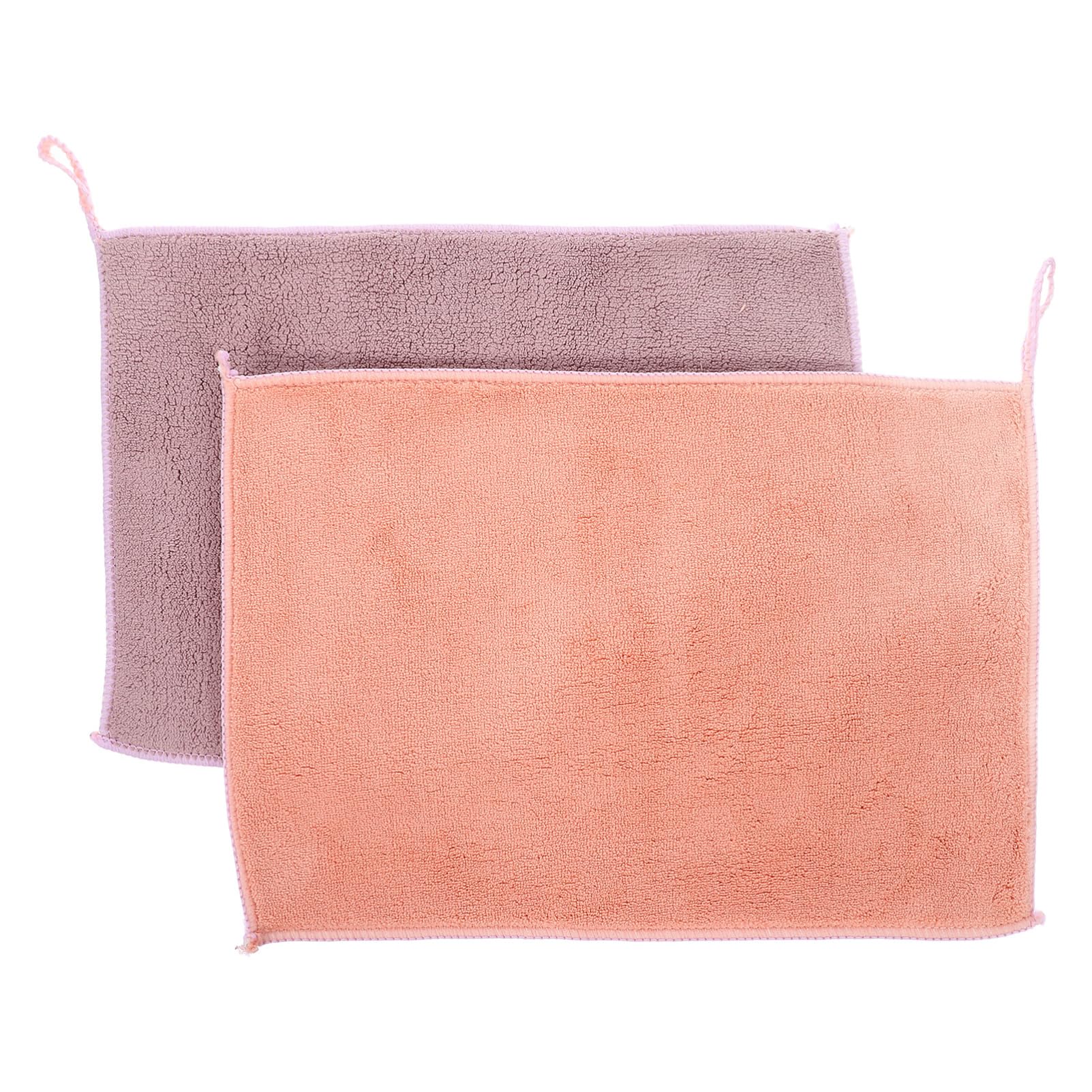 NOLITOY Dish Cleaning Towels, 2pcs Kitchen Scouring Pad, Dish Scrubber, Anti-grease Plate Towels, Absorbent Cleaning Sponge, Cleaning Towel, for Dishes Kitchen Scrubbers