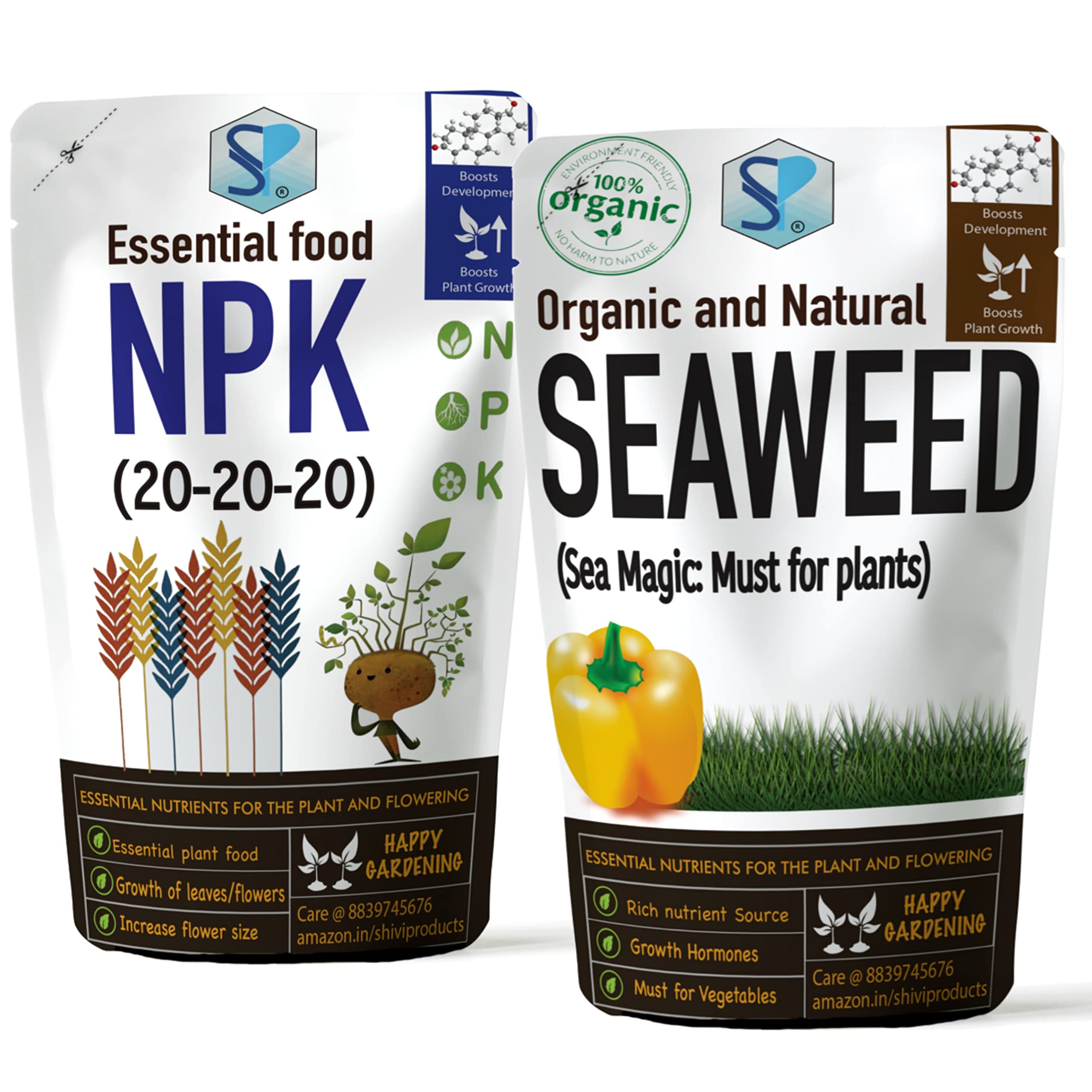 Buy Shiviproducts Combo NPK 20 20 20 Macro ents and Seaweed with