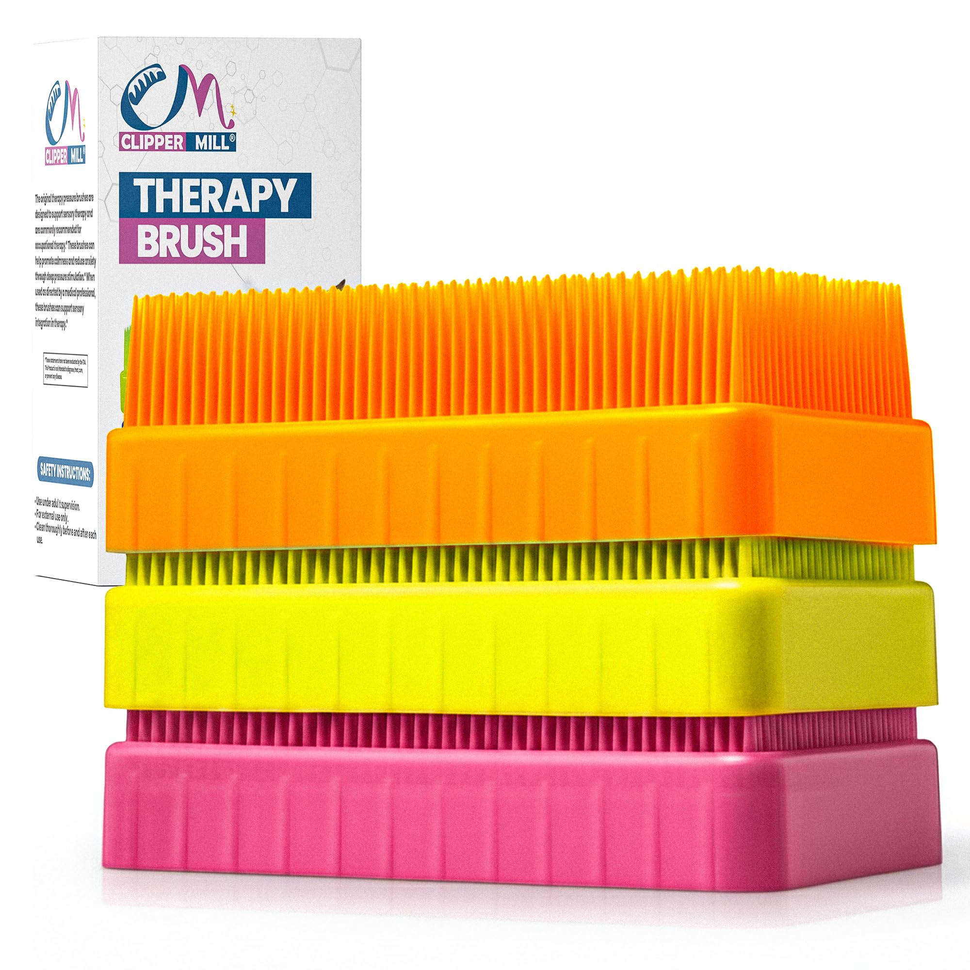 Wilbarger Method Therapy Sensory Therapressure Brush Blue/Pink/YLW 3PK — Amazon image 9