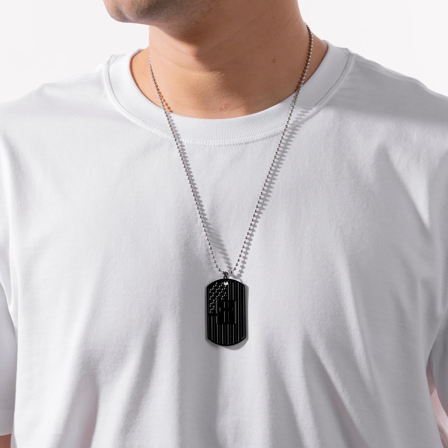 Always remember I love you Motivational American Dog Tag Brother Necklace Inspirational Gifts for Brother from Sister - Image 5