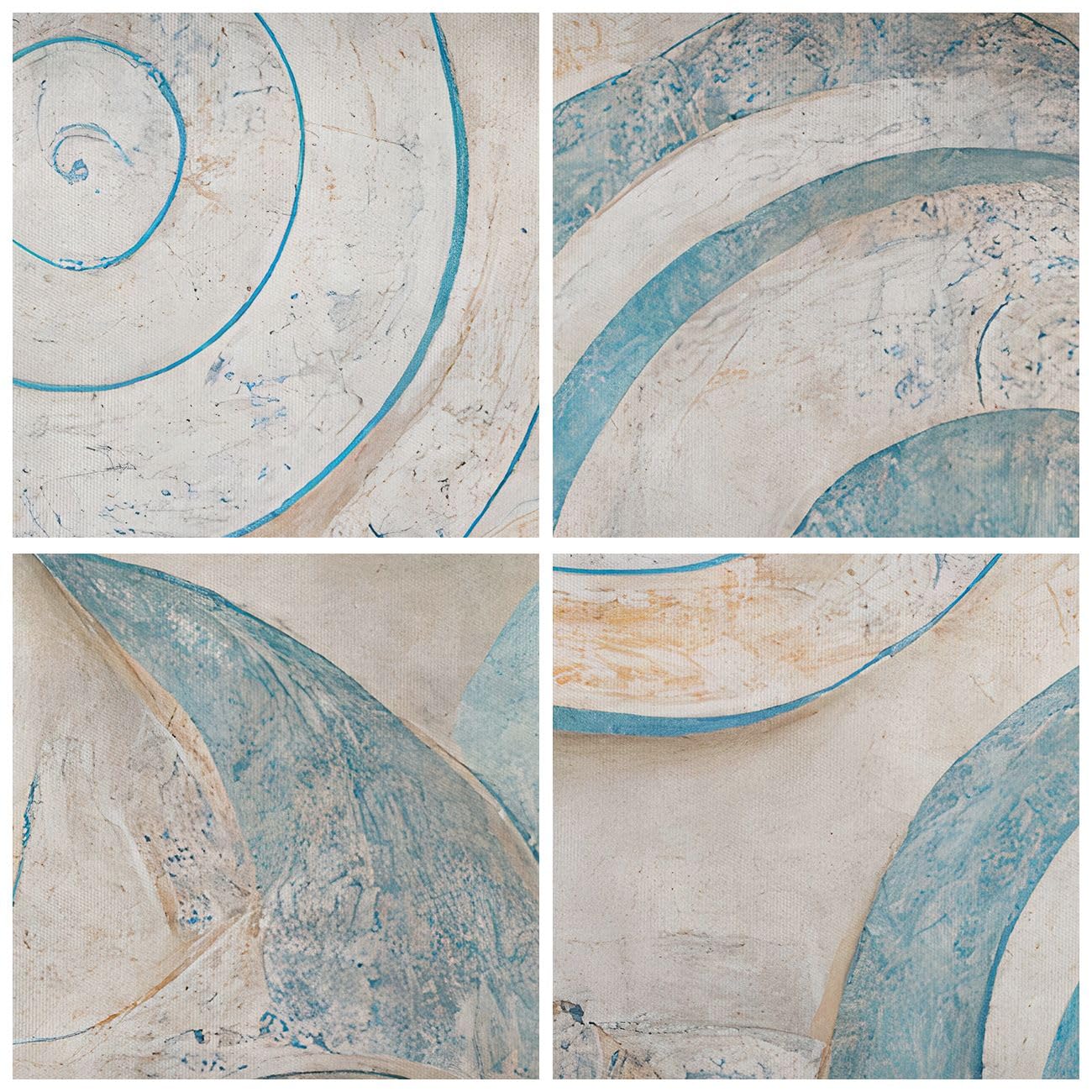 Lienzo Decorativo 120x80cm Moderno Horizontal Abstracto Marino - 5653 | Minimalismo Conchas Brillante Cuadro sobre Lienzo Grande Arte mural Decoración del Hogar Salón Dormitorio Cuadros de Pared