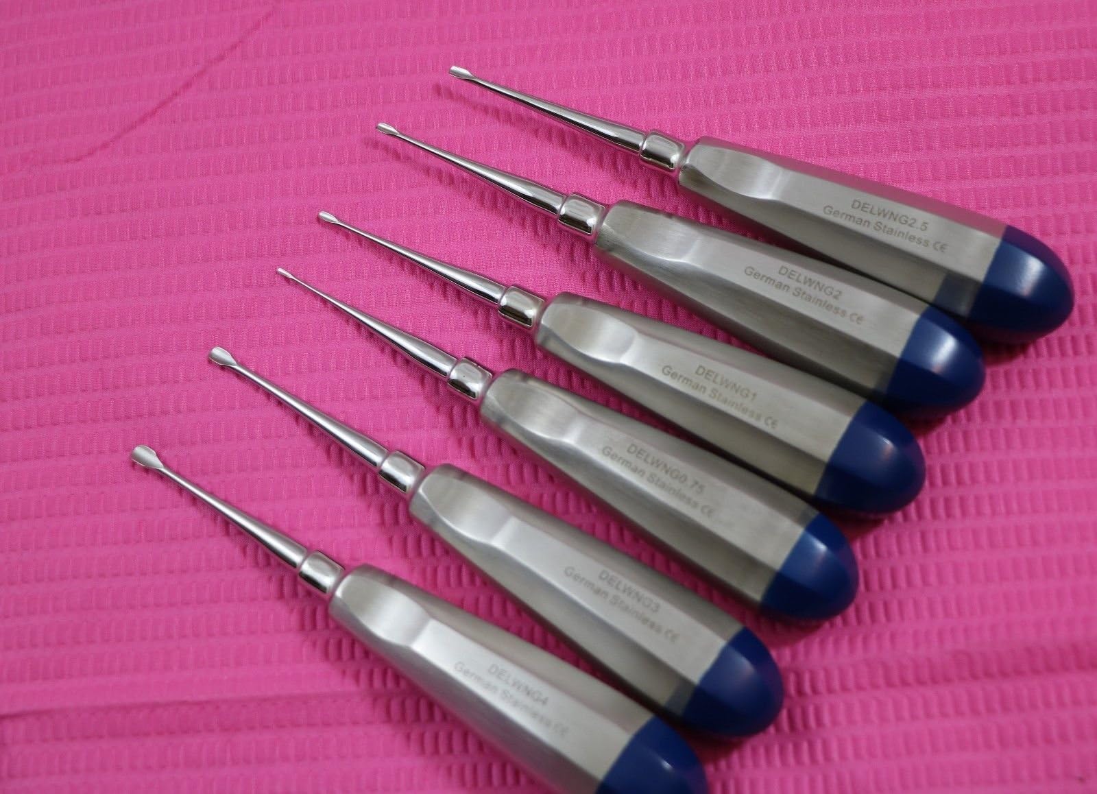 Dental Set of 6 Tooth Surgery Root Wing Winged Elevator Surgical Dental Instruments- German Stainless