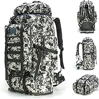 Vista 10 de Mochila de senderismo MOLLE de 70L/100L, mochila impermeable para viajes (CP)