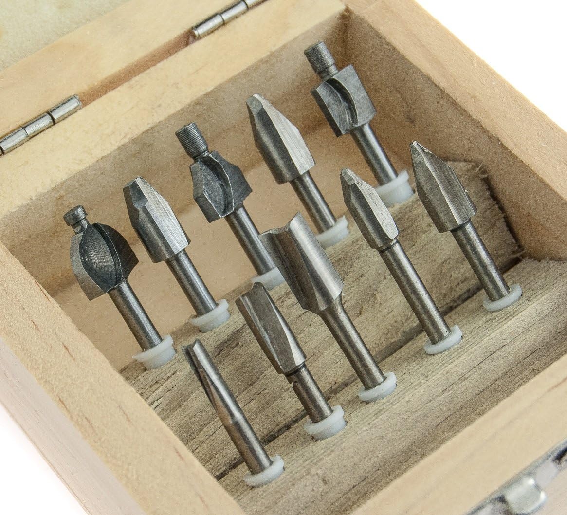 SE 10-Piece Mini Router Bits Set for Dremel Tools - 82210RB