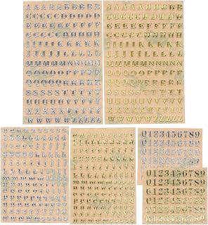 12pcs Alphabet and Number Metal Stickers 3mm Adhesive Letters Decals for Nail Art, Phone Case, Scrapbooking, and DIY Crafts – and Adult Crafting Decoration Set