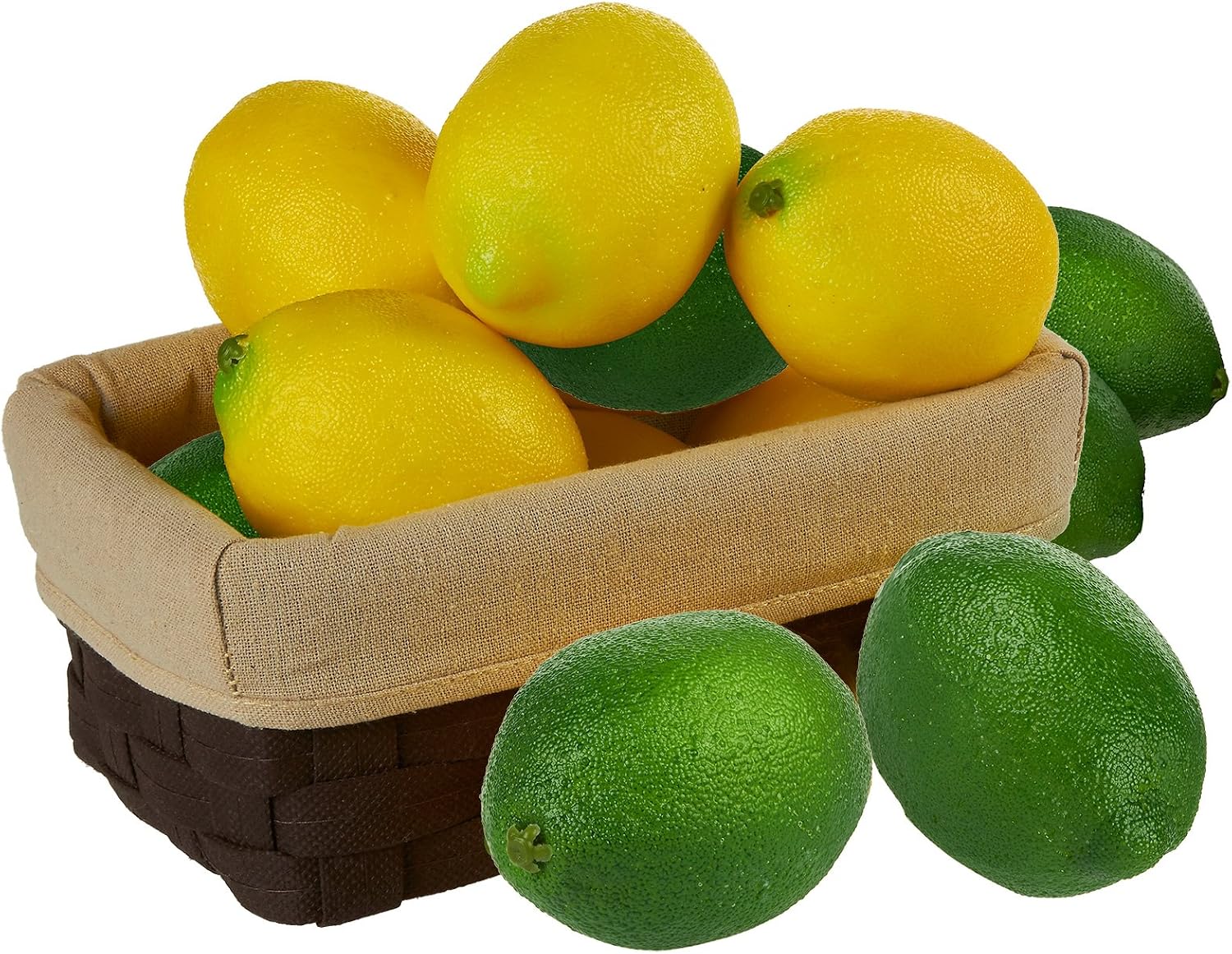 Juvale Large Artificial Lemons and Limes, Realistic Decorative Home Kitchen Fake Prop Fruit - Set of 12