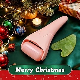 huefull Ice Roller for Face with 2 Rollers and Gua Sha Facial Tools, Face Roller for Self Care, Guasha Tool for Face, Puffiness Relief, Skin Care Gifts for Woman Men, Self Care Gifts