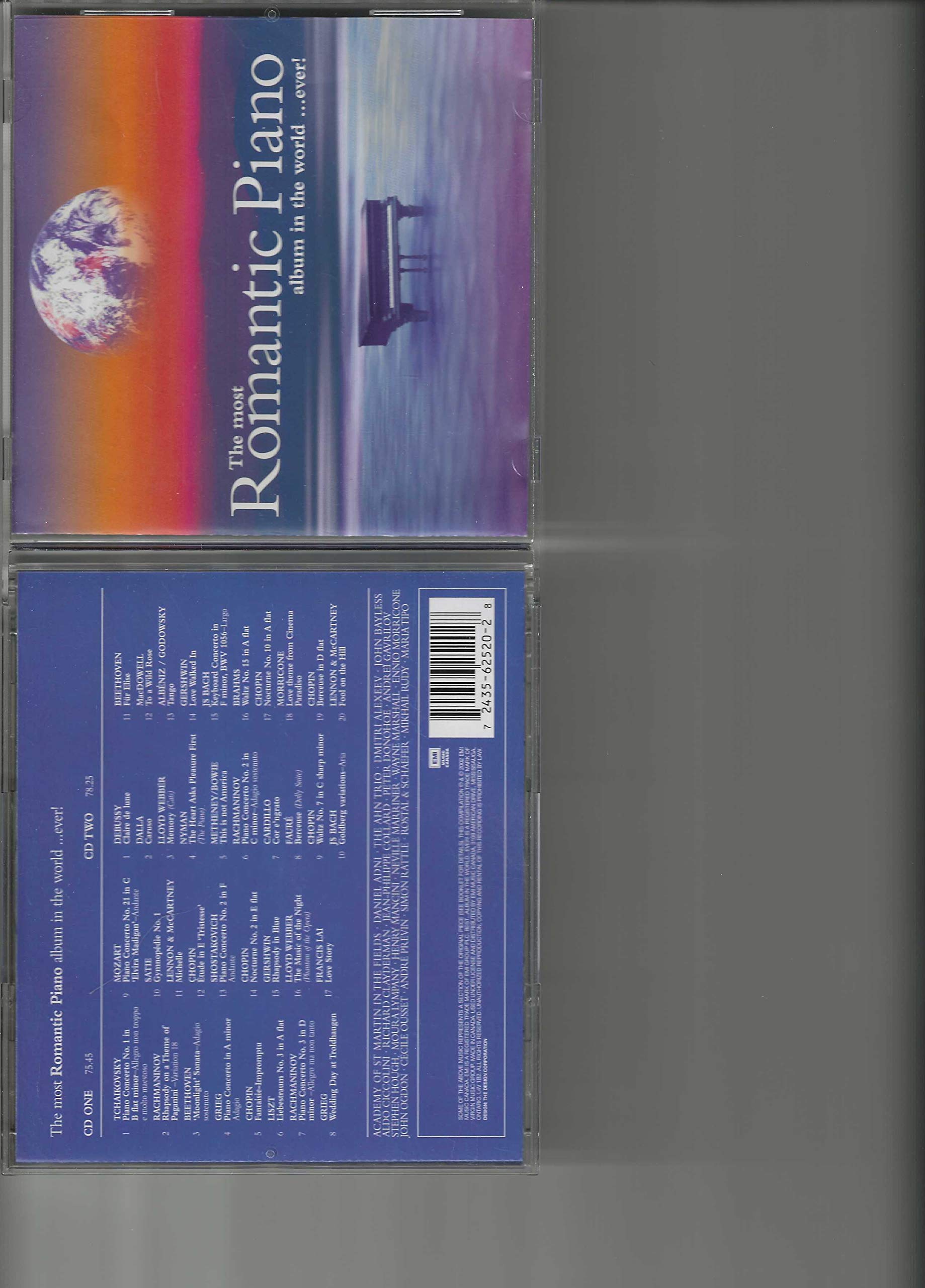 Most Romantic Pno Album I/T Wo [Audio CD]