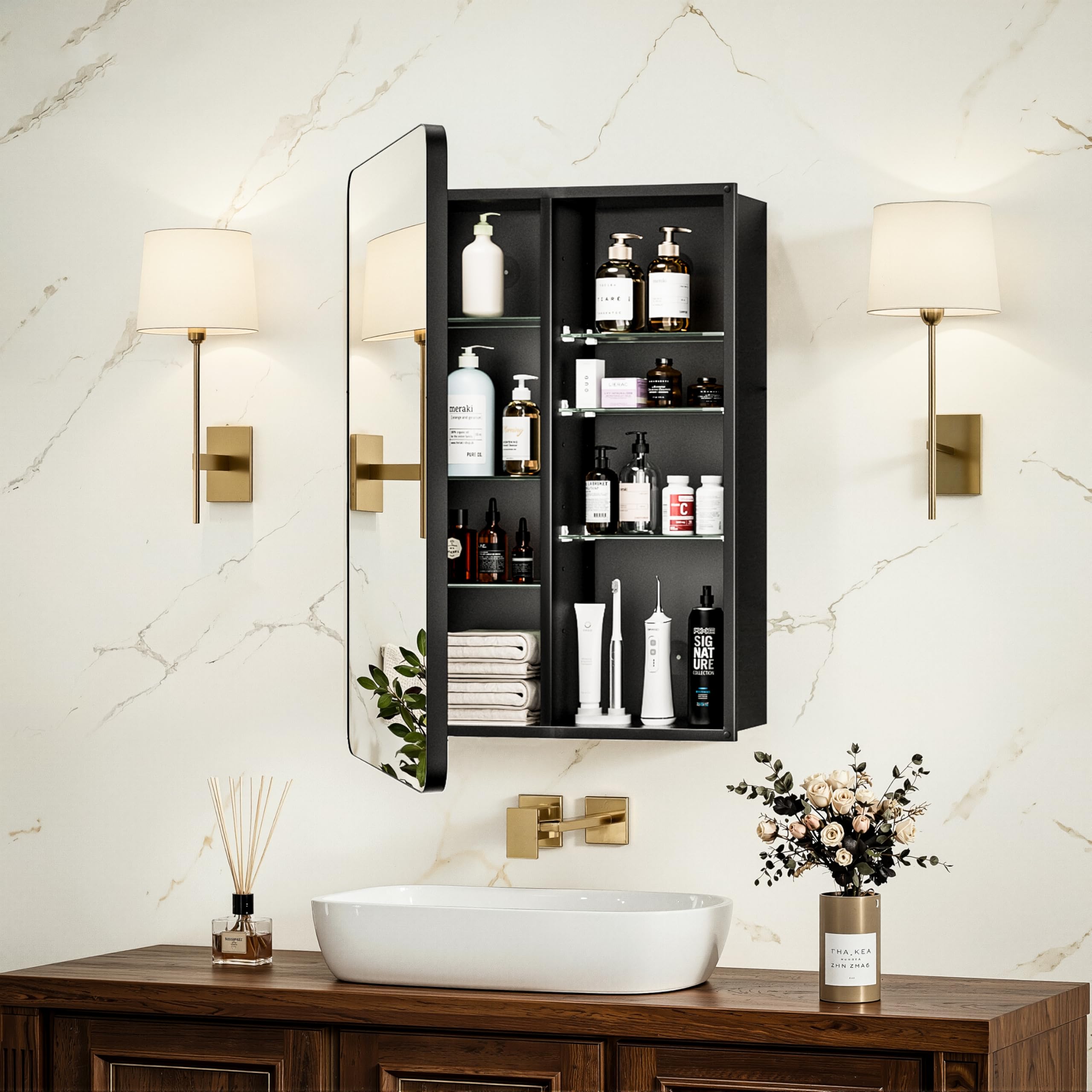 GoTiling 16x24 Aluminum Medicine Cabinet