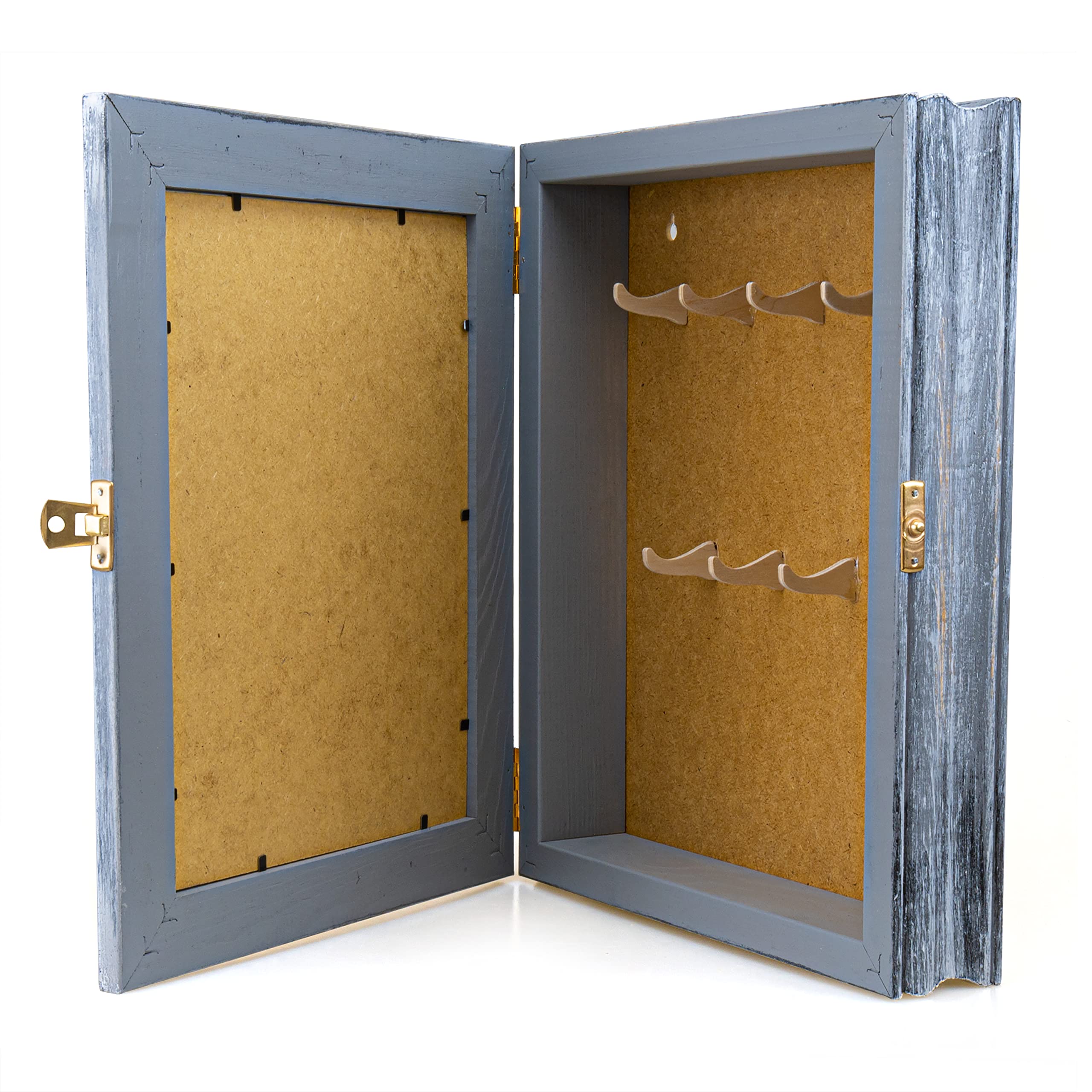 Schlüsselkasten aus Holz Hängeschrank mit Schlüsselbrett Wandorganizer für Schlüsselaufbewahrung Schlüsselschrank Vintage-Optik Holzschlüsselbox