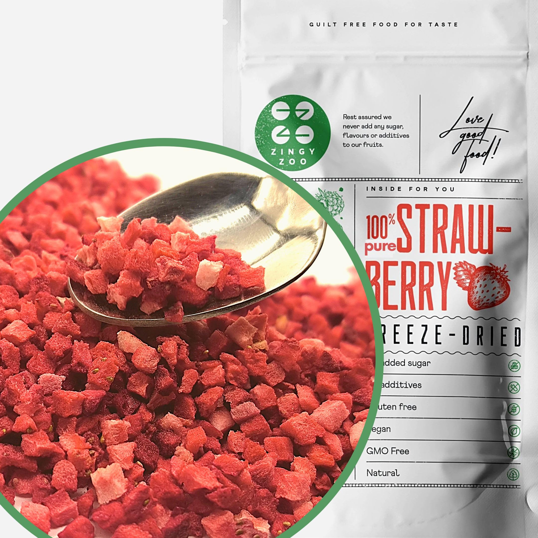 Freeze Dried Strawberry Pieces | 100% Natural Premium Fruit Skinny ...