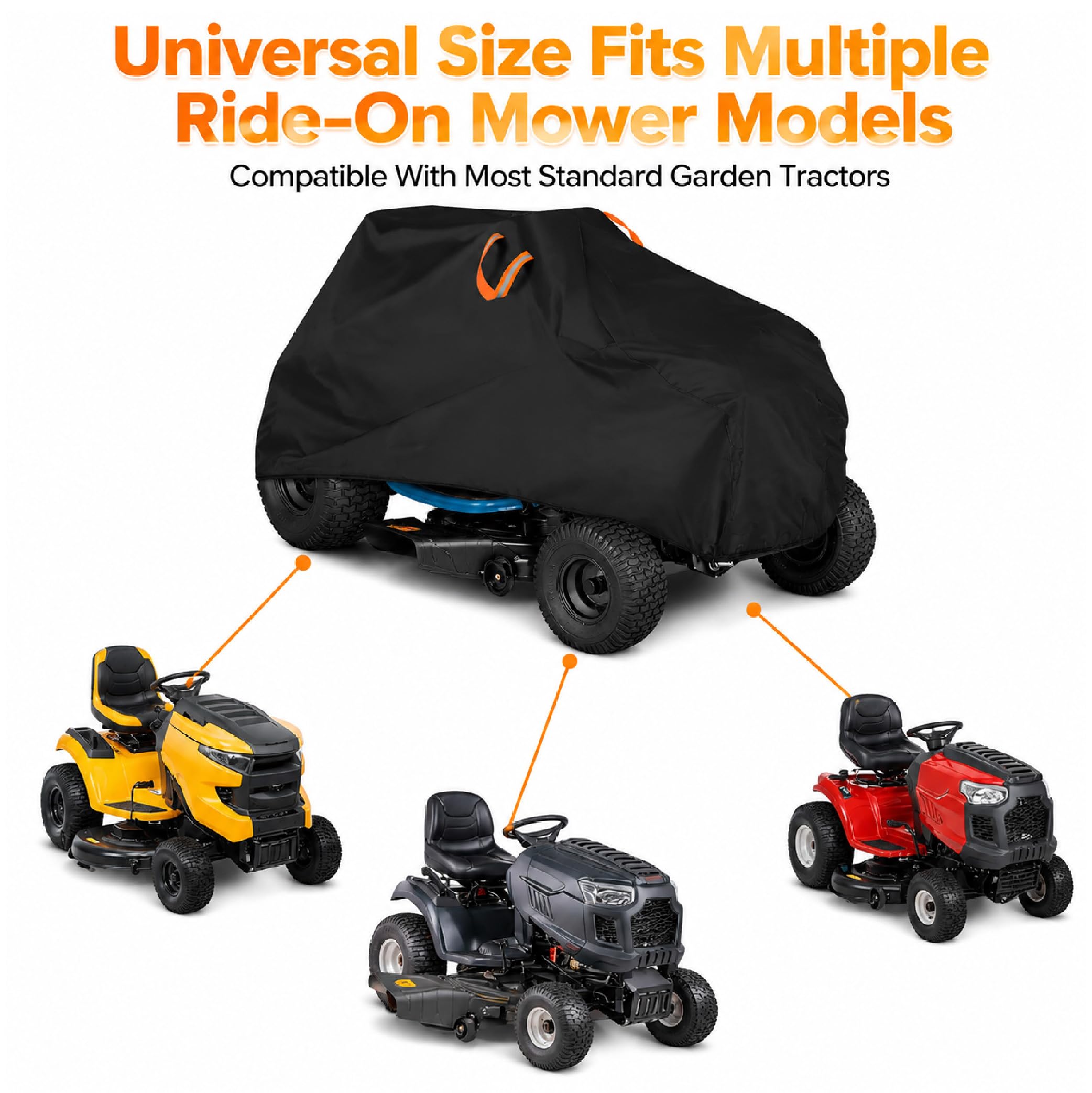 Lawnmower Cover para Efco EF 92 H 2014-2021 36", 420D Cubierta Impermeable Oxford con Borde Elástico, Asa Reflectante y Bolsa