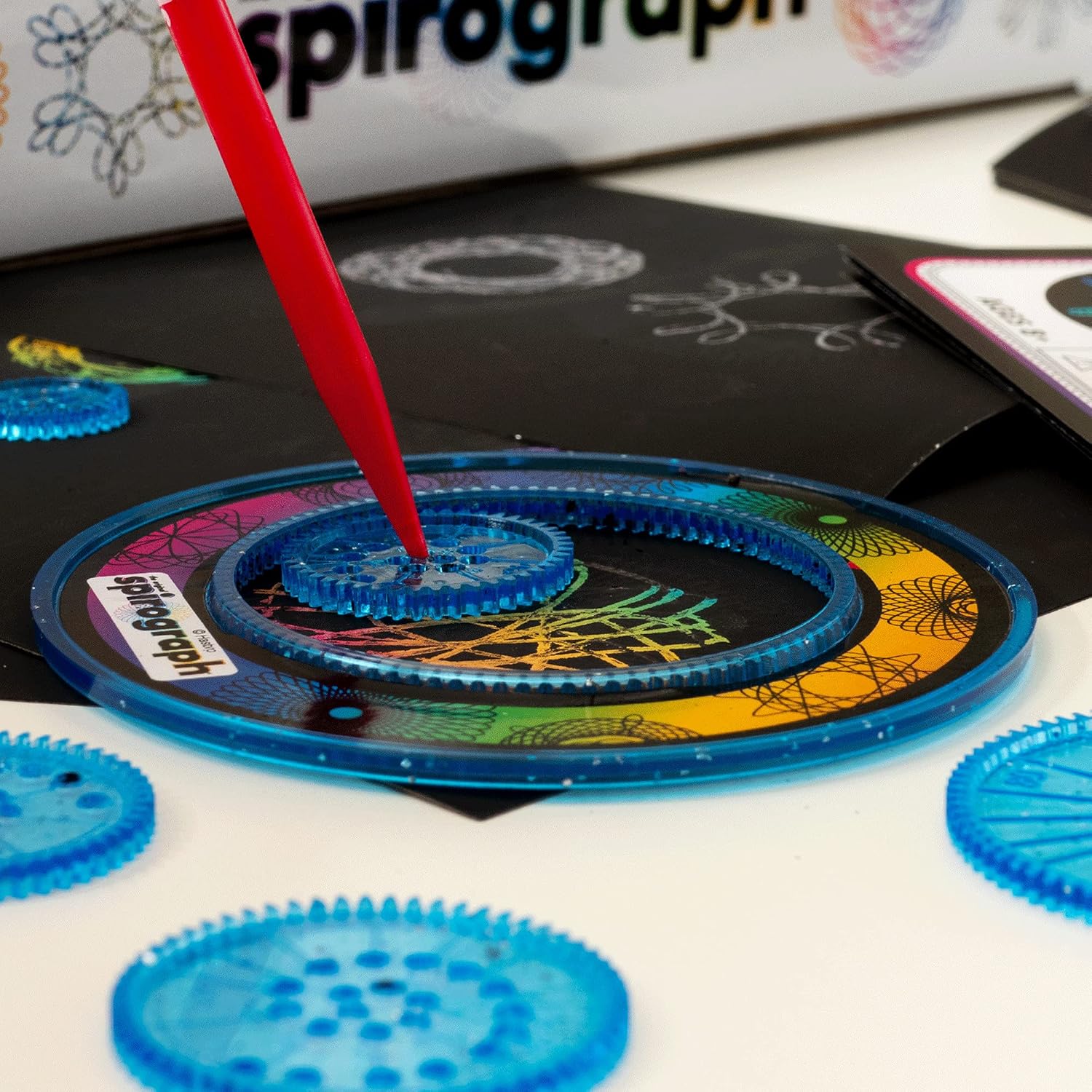 Spirograph — Craft Activity Drawing Kit — Scratch & Shimmer — Create Colorful Paper Art Includes Glitter Wheels