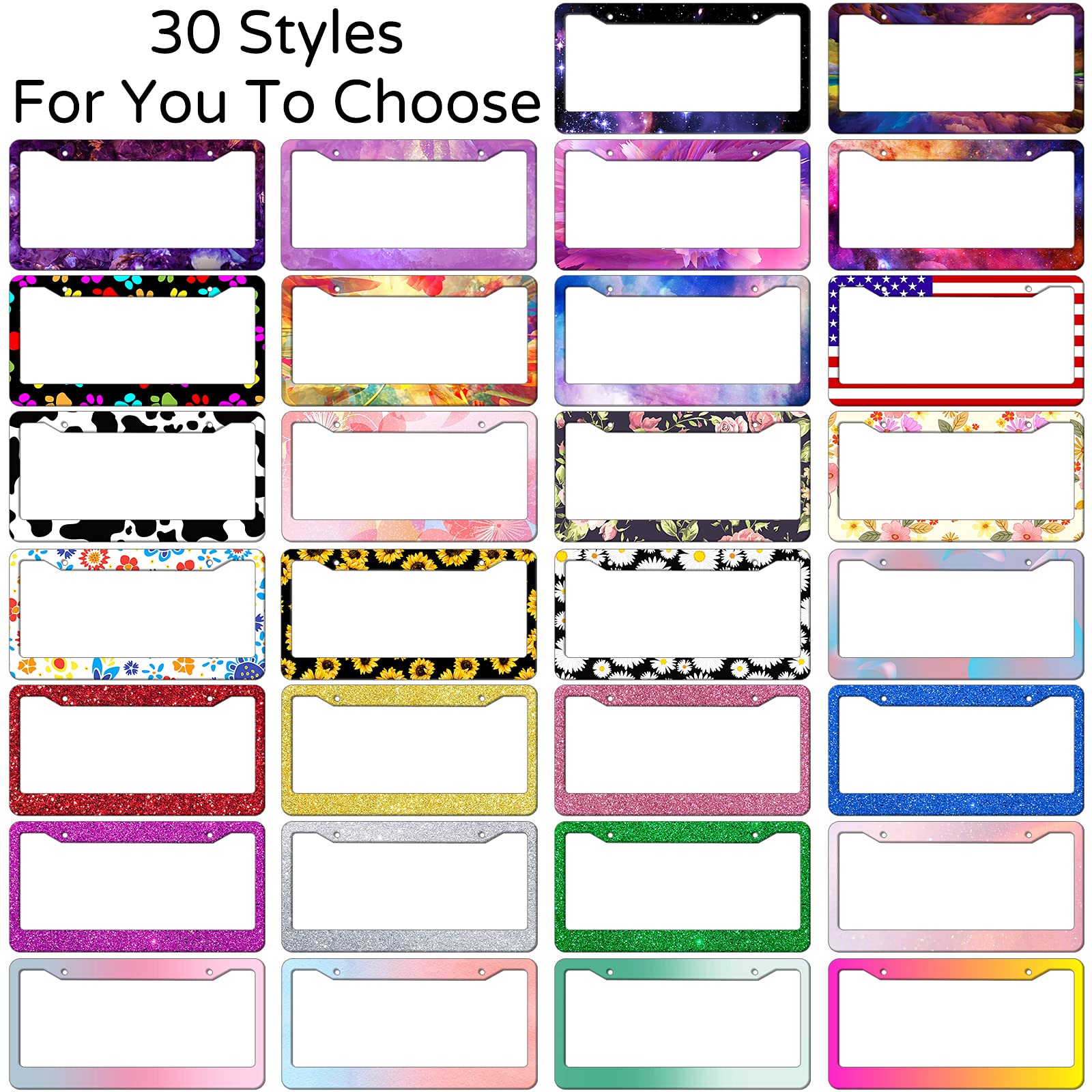 Custom Personalized License Plate Frame for Women Men, Customized Stainless Steel License Plate Holder Tag Cover with Text