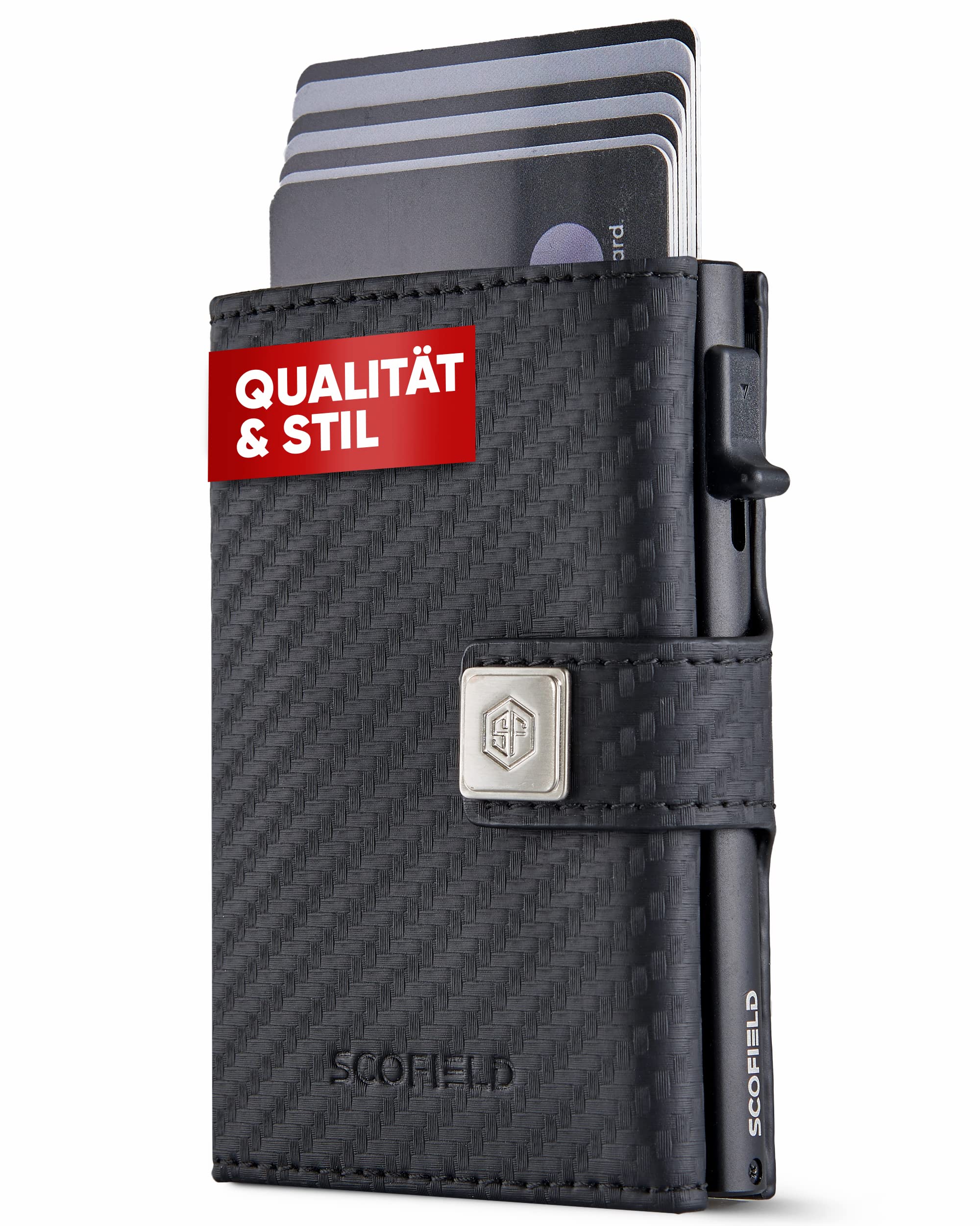 SF SCOFIELDTrinity Wallet I Pop Up Card Holder Men's with Coin Compartment 10 - 12 Cards I Credit Card Holder I RFID Protection I Card Wallet I Credit Card Holder Wallet I Men's Wallet I Smart