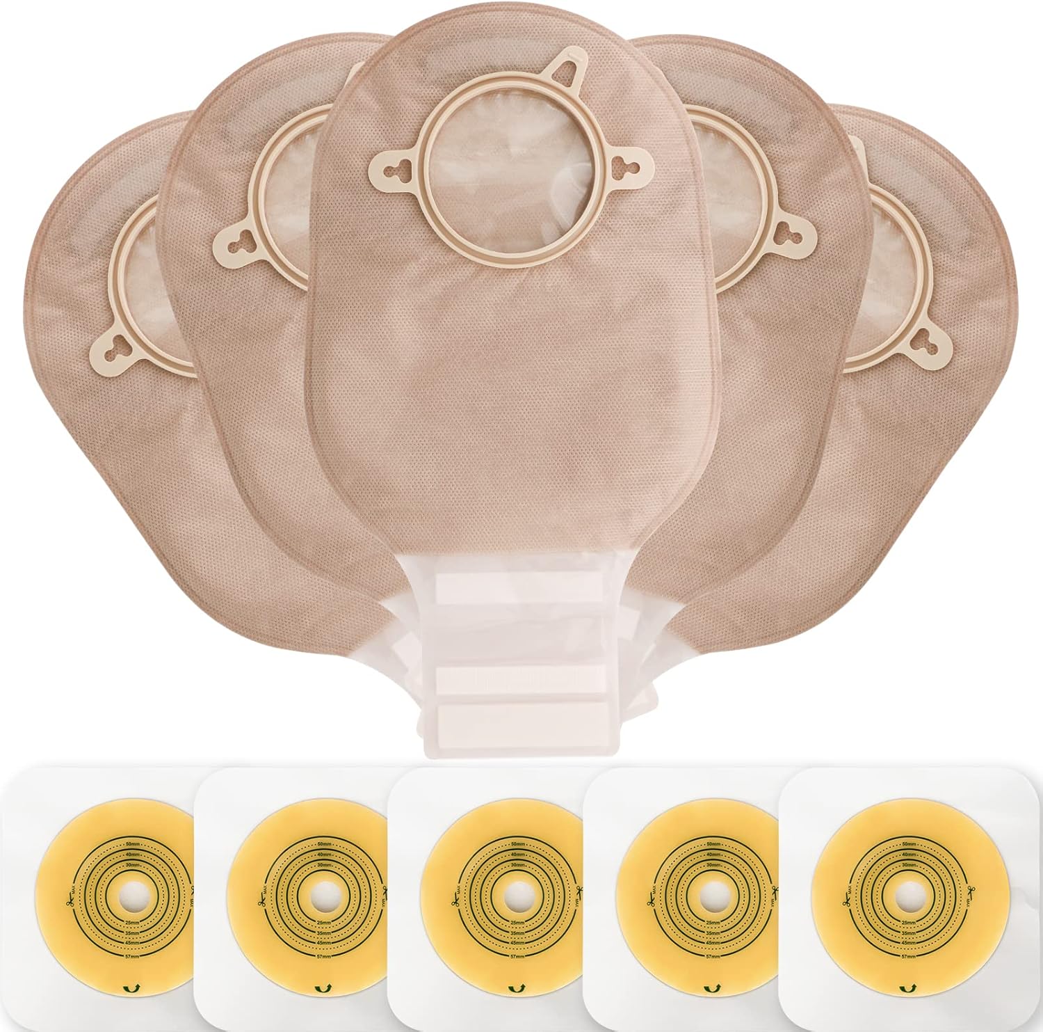 VLOOKUP 35 PCS Colostomy Bags,Ostomy Supplies,TwoPiece