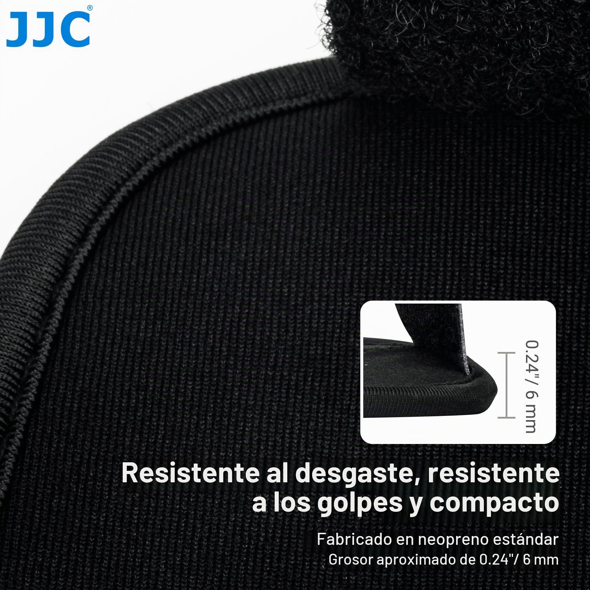 JJC Funda de Neopreno Ultra Ligera para Leica Q3, Q2, Q, Canon EOS R7 & R10 con RF-S 18-45mm f/4.5-6.3 IS STM Lente Apta para Cámaras de hasta 130 x 75 x 100mm (5.1 x 2.9 x 3.9) Negro