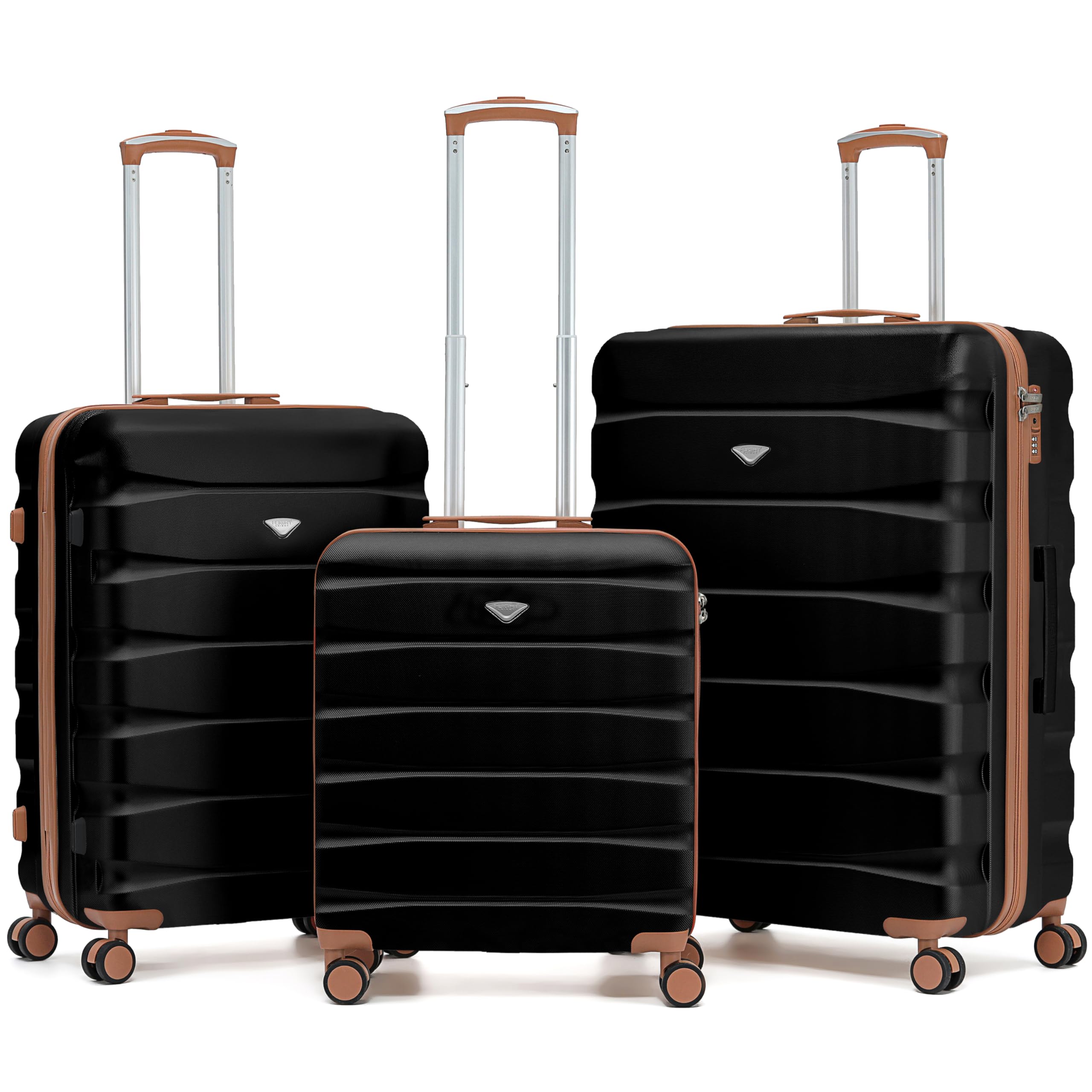 Flight Knight Underseat Cabin Suitcase 45x36x20cm | Free Hand Luggage for EasyJet & Wizz Air | Lightweight ABS Hard Shell with 8 Silent-Glide Spinner Wheels | Max Space Travel Bag — view 298