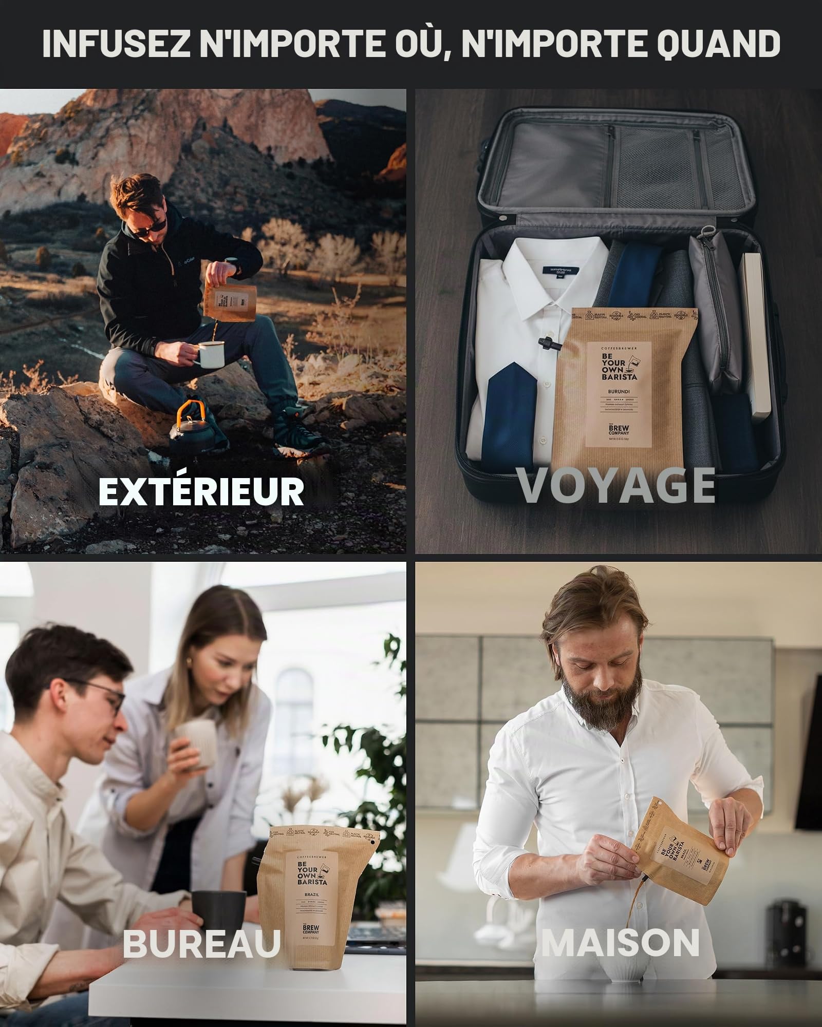 Coffret Cadeau Cafe pour Homme & Femme - Assortiment de Dégustation Gourmand avec 10 des Meilleurs Cafés Bio & Moulu au Monde | Brasser & Profiter à Tout Moment, N'importe où | Idée Cadeau Originale