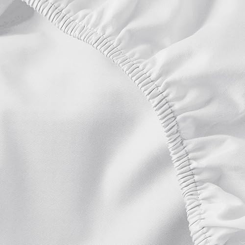 Miniatura 6 de Boston Linen Co. Sábana bajera de microfibra de alta calidad de 1800 hilos, resistente al encogimiento y a la decoloración hasta 15 pulgadas, sábana