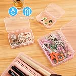 Goodma 12 Pieces Rectangular Plastic Boxes Empty Storage Organizer Containers with Hinged Lids for Small Items and Other Craft Projects (Pink, 85 x 55 x 25 mm) | 12 Pieces, Empty Organizer Containers, Hinged Lids, For Small Items and Craft Projects