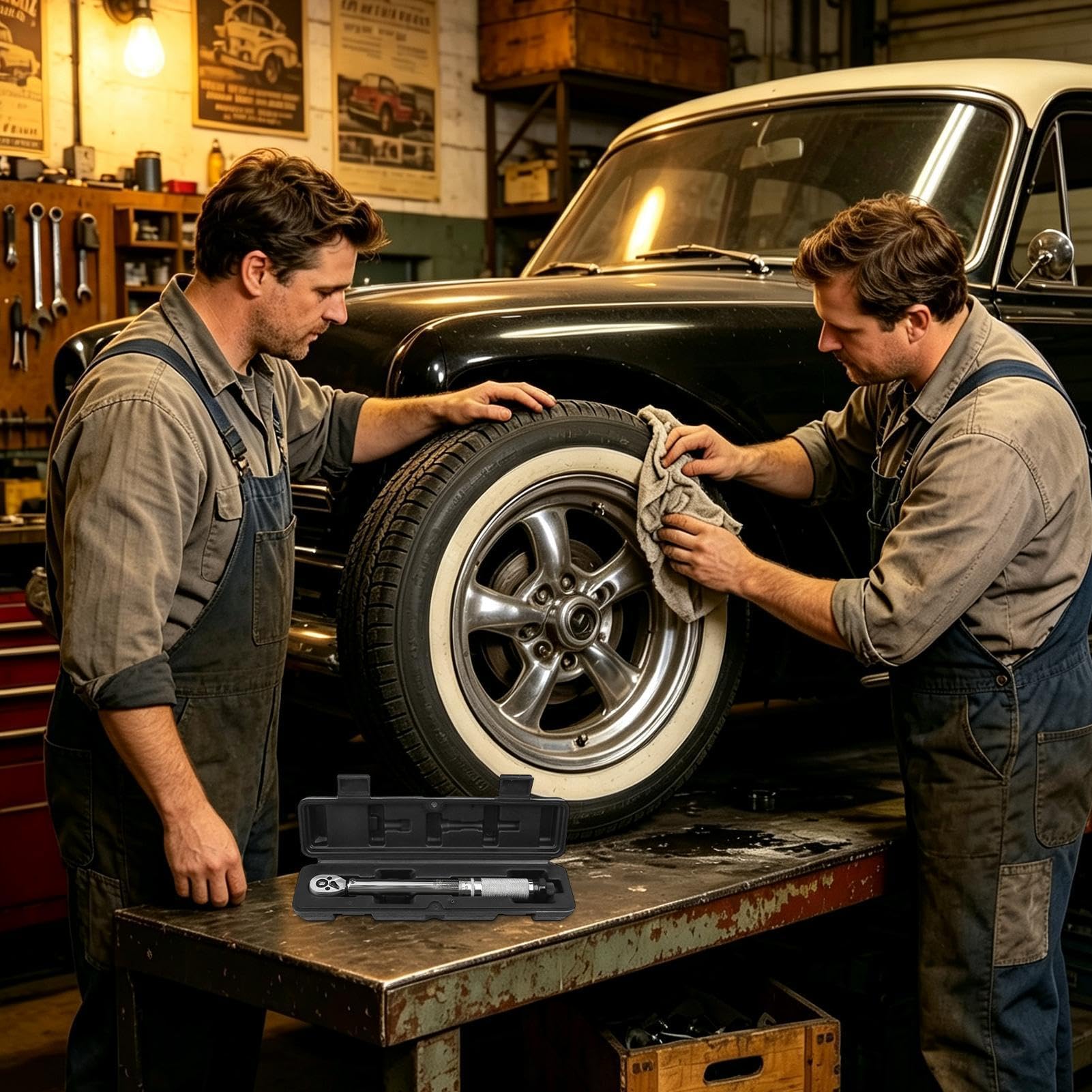Chiave Dinamometrica A Scatto Strumento Di Riparazione Regolabile A Doppia | Chiave Per Dadi Ruota Da 3/8 Pollici Con Nm E Per Camion, SUV, Camper, Moto, Auto, Garage, Officina
