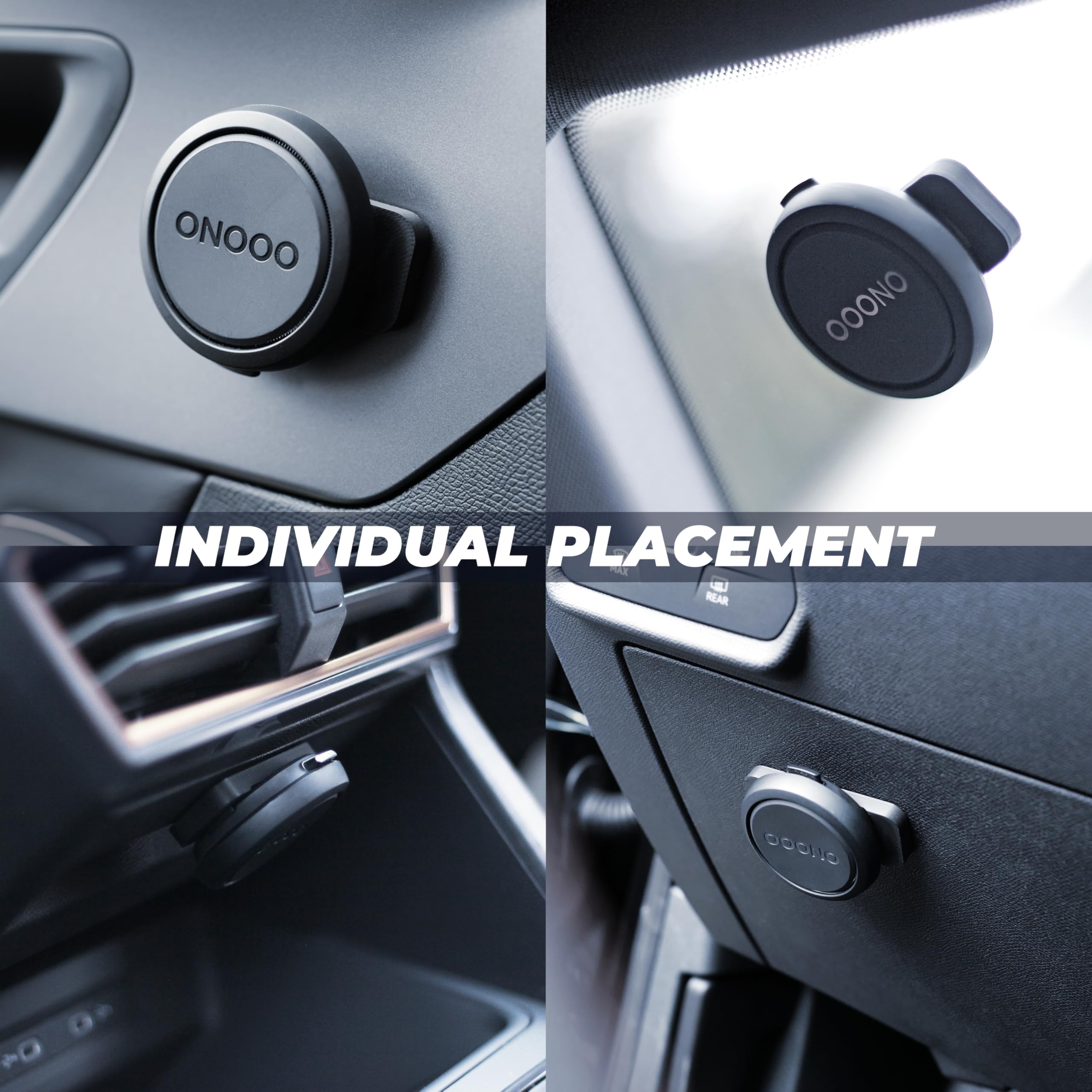 NewGround Designs Uchwyt do OOONO CO-Driver NO2 – uchwyt magnetyczny do ostrzeżenia o lampie błyskowej OOONO 2