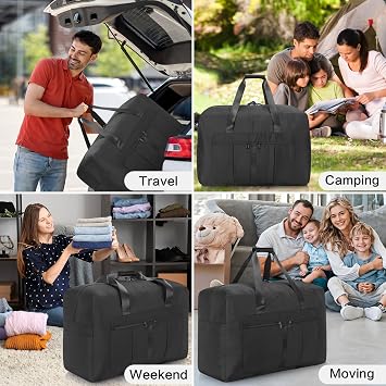 Foldable Travel Duffle Bag, Large Waterproof Holdall Bag