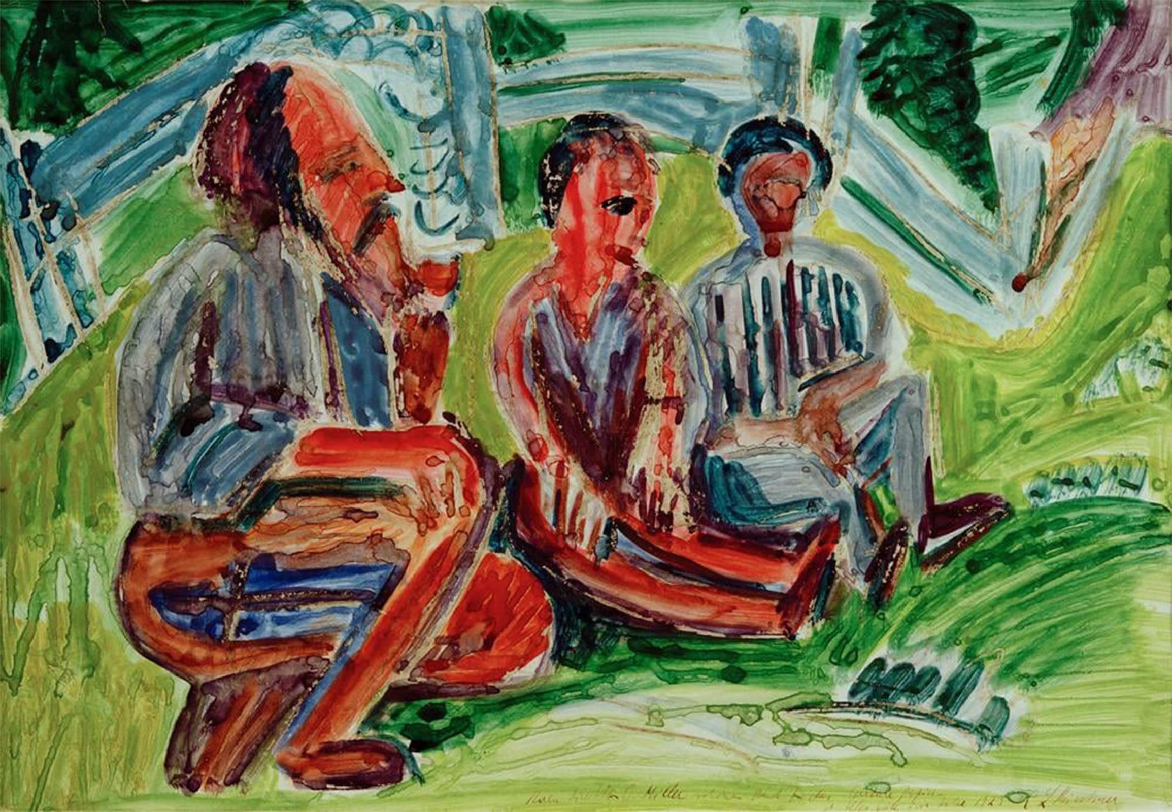 Art portrait Milker Farmer Kirchner impression d'affiches toile de qualité - 5