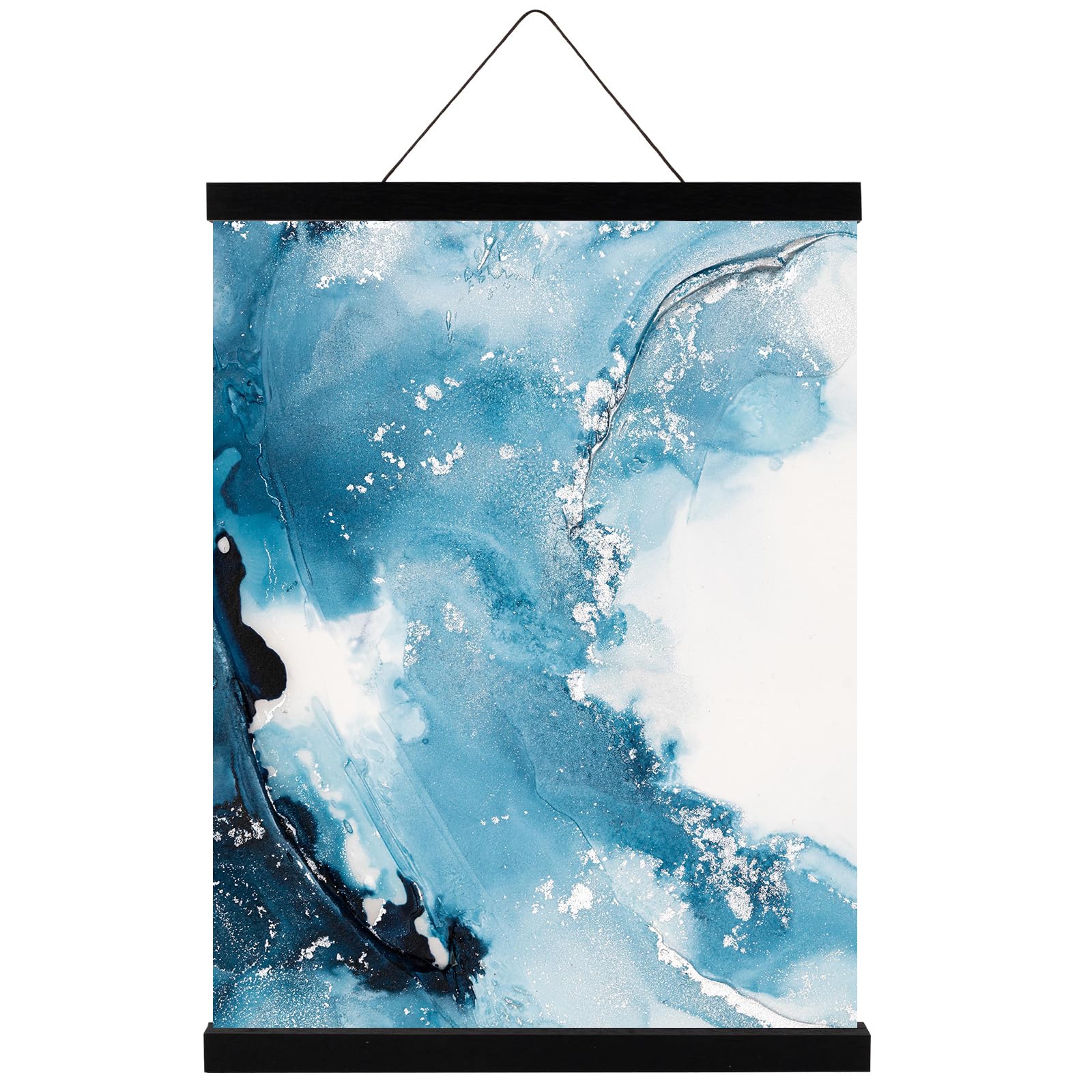 12 Inch Magnetic Poster Frame Hanger, Wood Magnet Picture Frames for Photo Canvas Artwork Scroll Print Map, Wooden Hangers for 12x12, 12x16, 12x18,