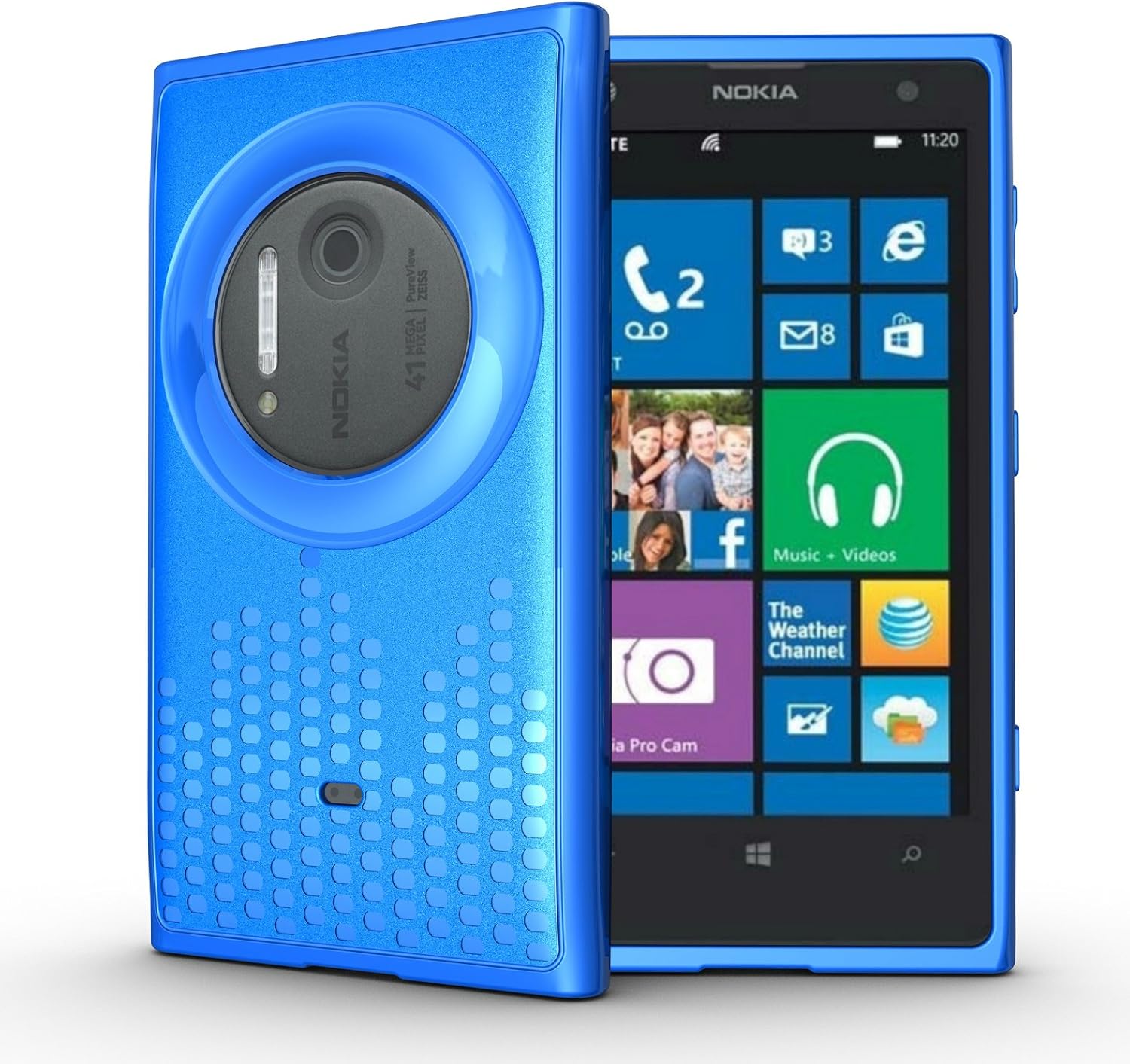 TUDIA Melody Series TPU Protective Case for Nokia Lumia 1020 / Nokia EOS (Blue)