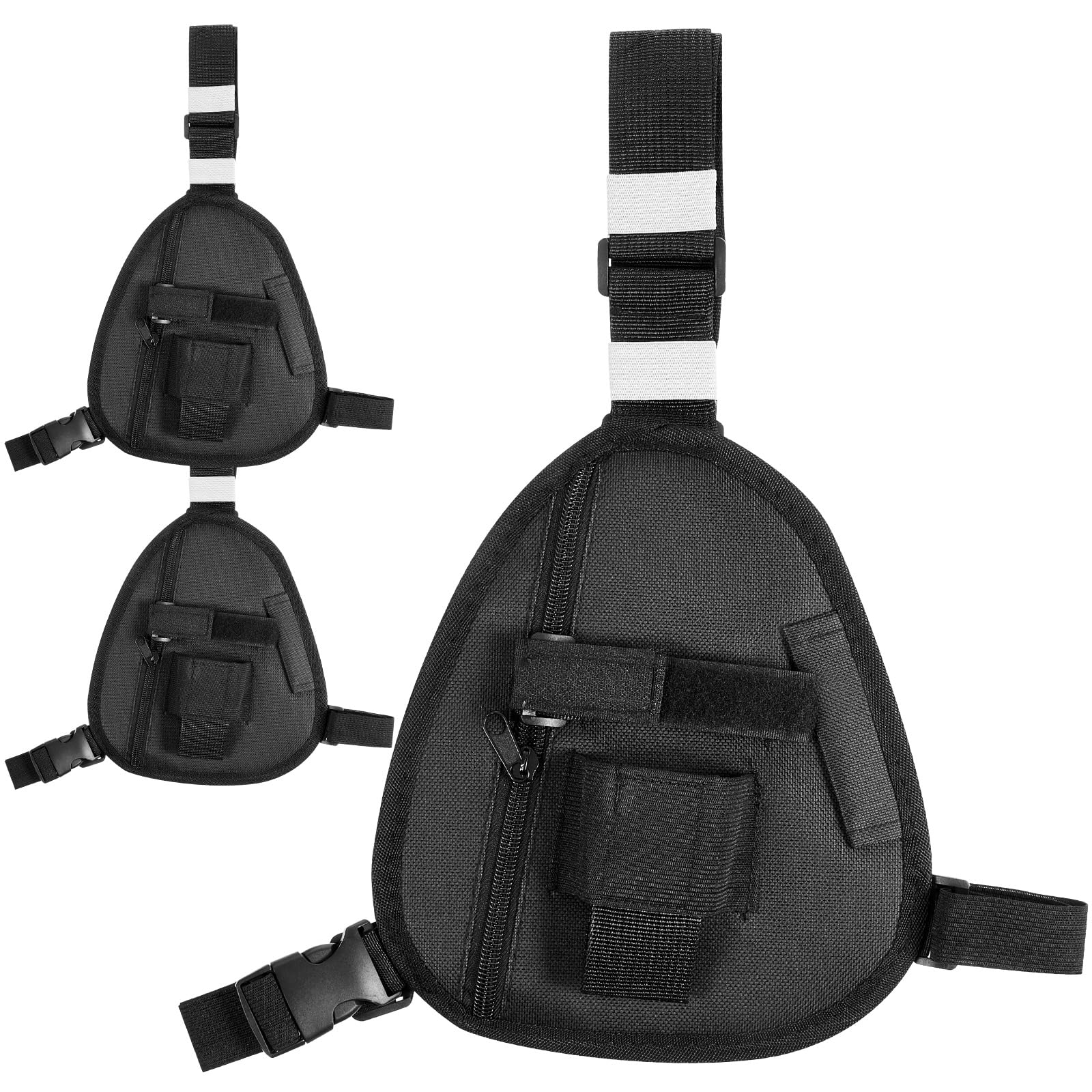 Bulyoou 3 Pack Universal Radio Chest Harness Shoulder Holsters, Adjustable Single Radio Pouch, Two-way Radio Holsters for Men Women Military Tactical