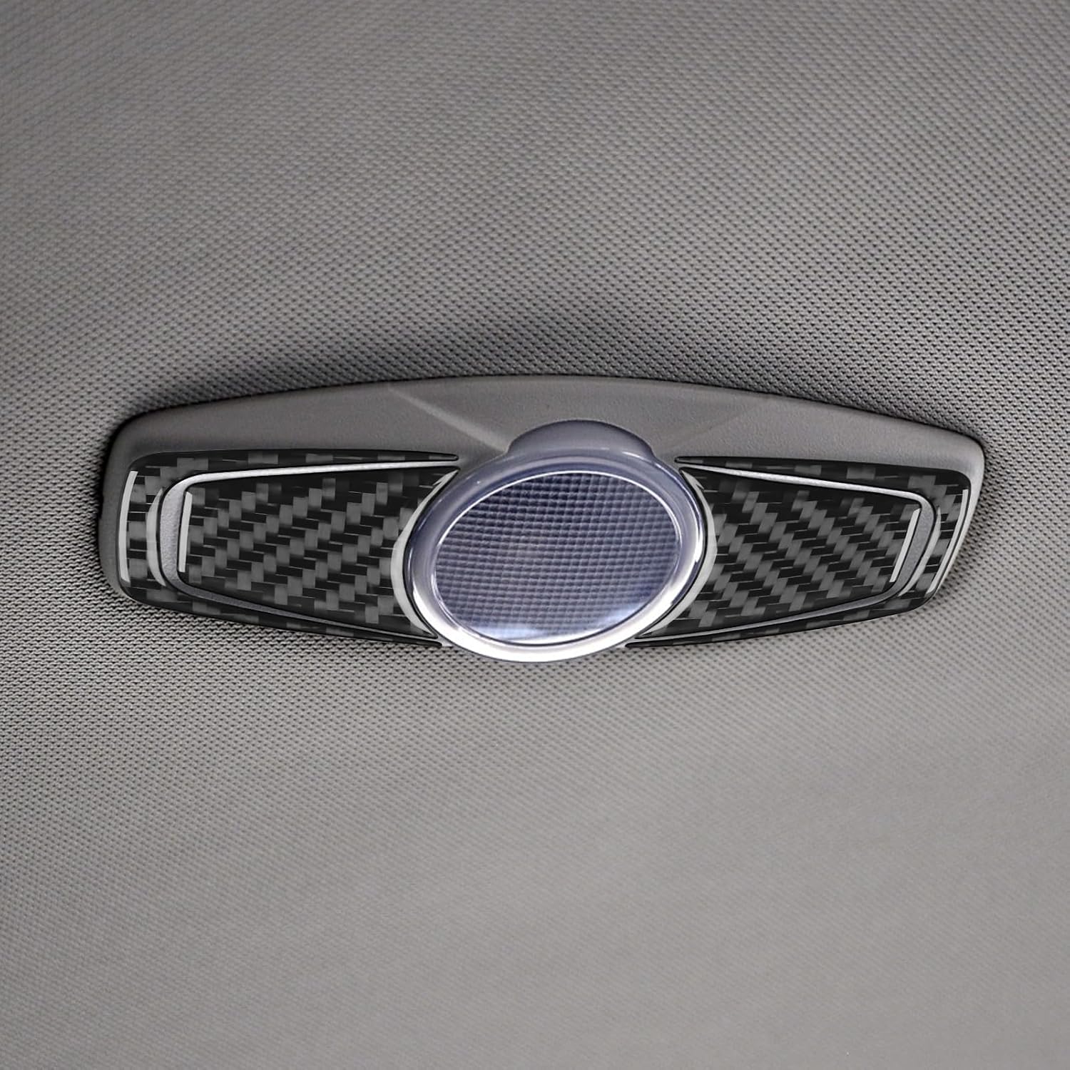 Carbon Fiber Compatible with Ford Focus C346 ST/RS/S/SE/SEL/Titanium 2012 2013 2014 2015 2016 2017 2018 Accessories Car Rear Roof Reading Light Cover Interior Trim Sticker Decal 4PCs