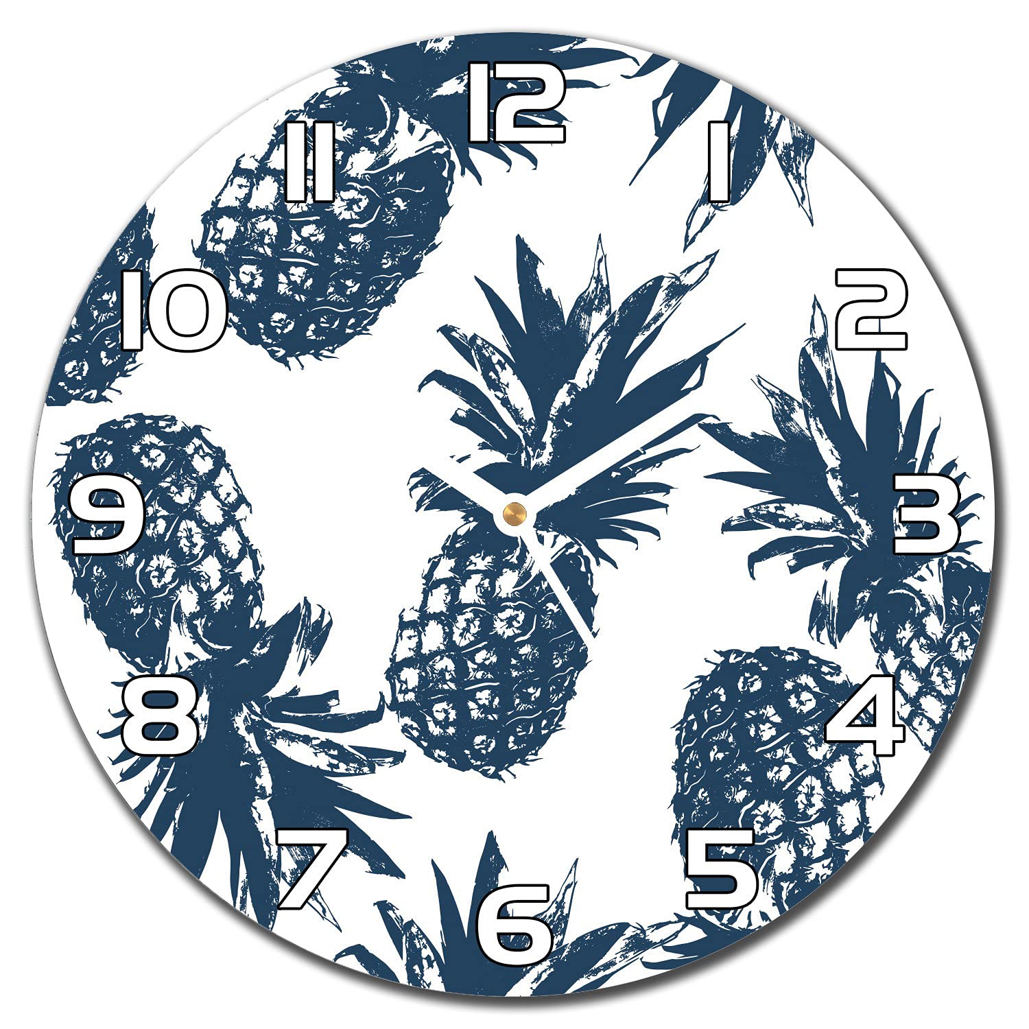 Horloge en verre pour cuisine et salon au design moderne d'ananas