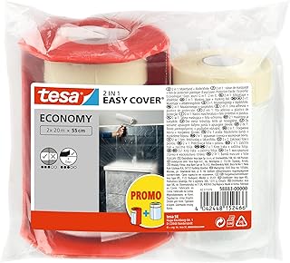 tesa 58883-00000-00 Lot Promo d'un Easy Cover 20m x 550mm + Une Recharge Offerte, Crème