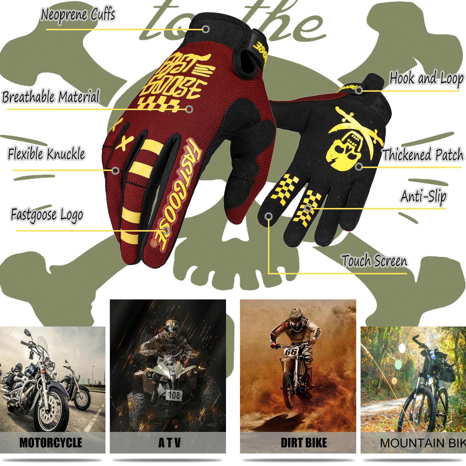 Touchscreen Motorcycle Gloves For Men Women Full Finger Riding Gear