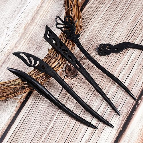 Miniatura 5 de 10 palillos de madera para el cabello chinos, chignon japoneses, palillos de madera para cabello largo para moños para mujeres y niñas, accesorios
