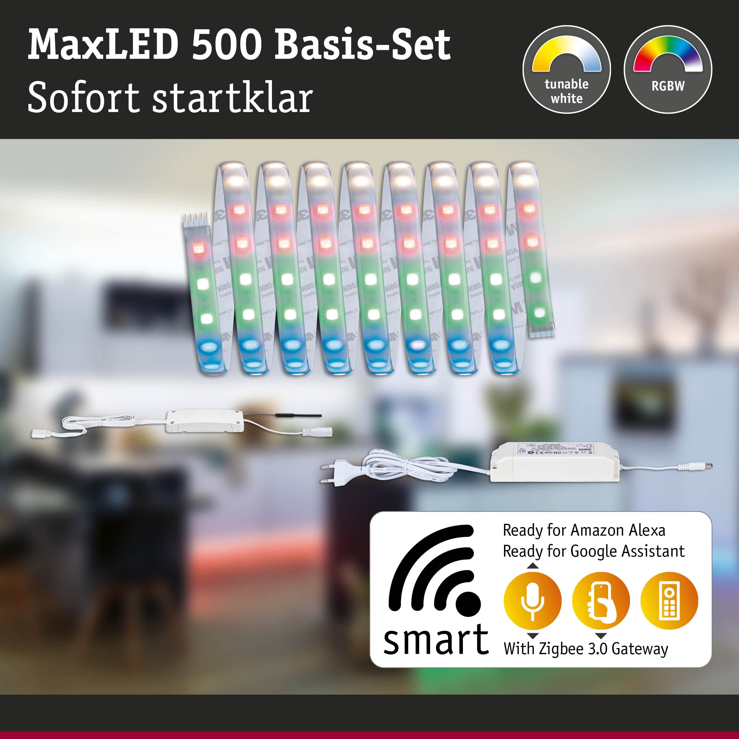 Paulmann MaxLED 500 basisset IP20 warmwit 1,5m