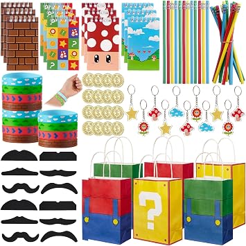 Vanblue 97 Pcs Super Game Party favors Goodie Bag Stuffers for Kids