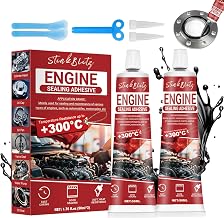 Set of 2 Engine Sealants, Black, High Temperature Silicone, Engine Oil Pan Gasket for Sealing and Repairing Engines, Cars, Motorcycles