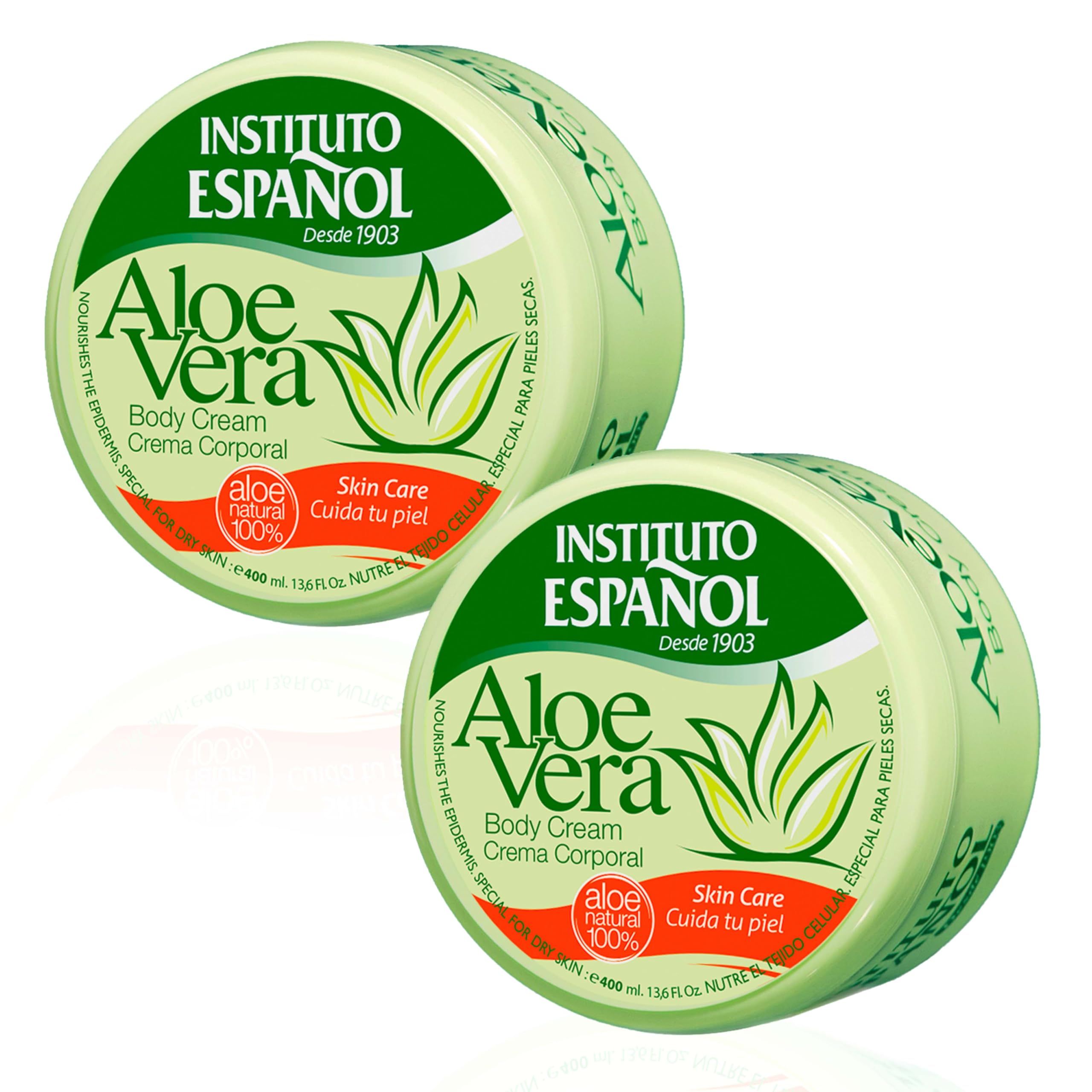 Instituto Español Crema Hidratante Corporal, Crema para cuerpo, cara, manos de Aloe Vera, Crema hidratante para el cuidado diario, Tratamiento calmante y natural, Moisturizer, 800 ml
