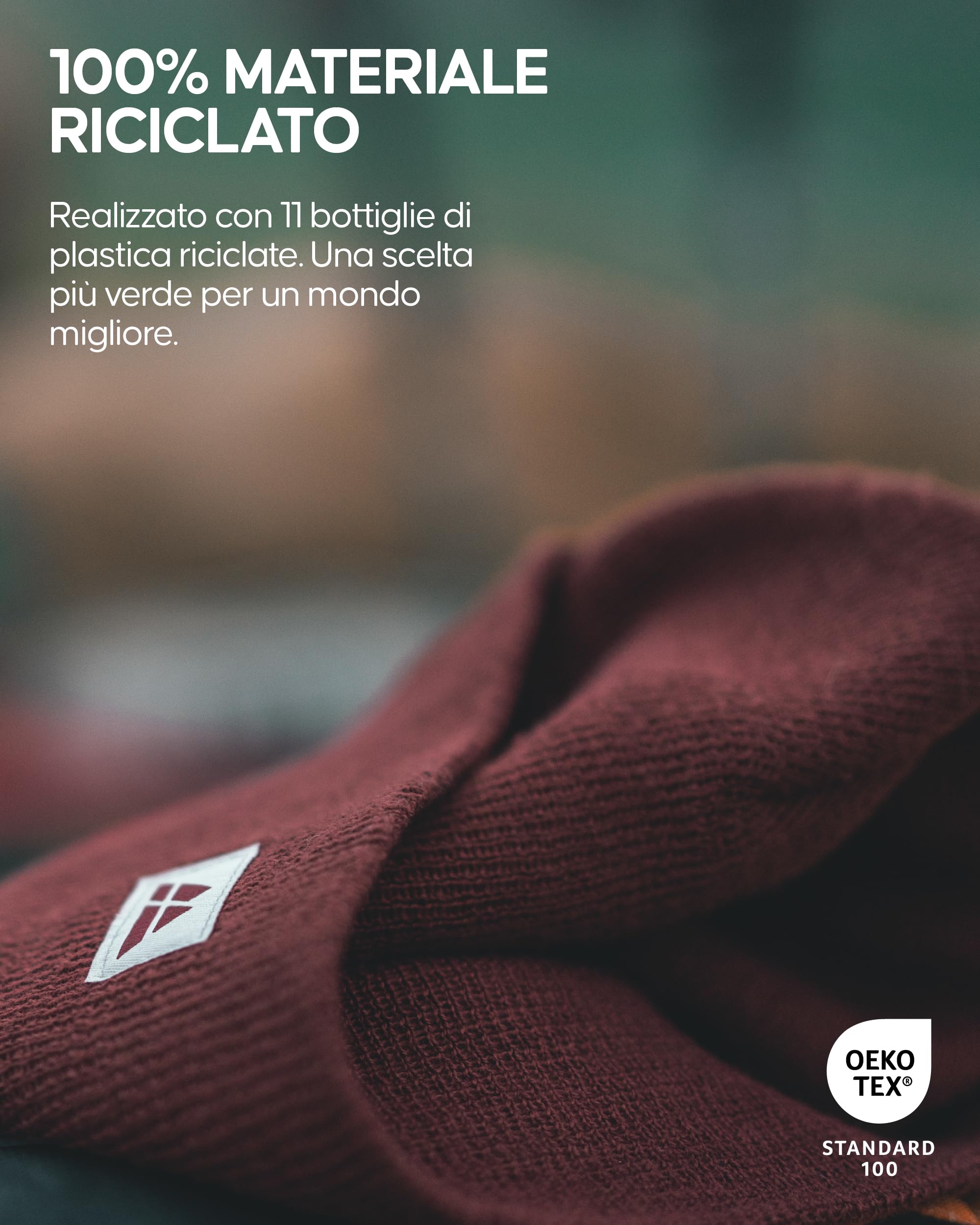 DANISH ENDURANCE Cappello Beanie Uomo e Donna, Berretto 100% Riciclato, Leggero e Traspirante