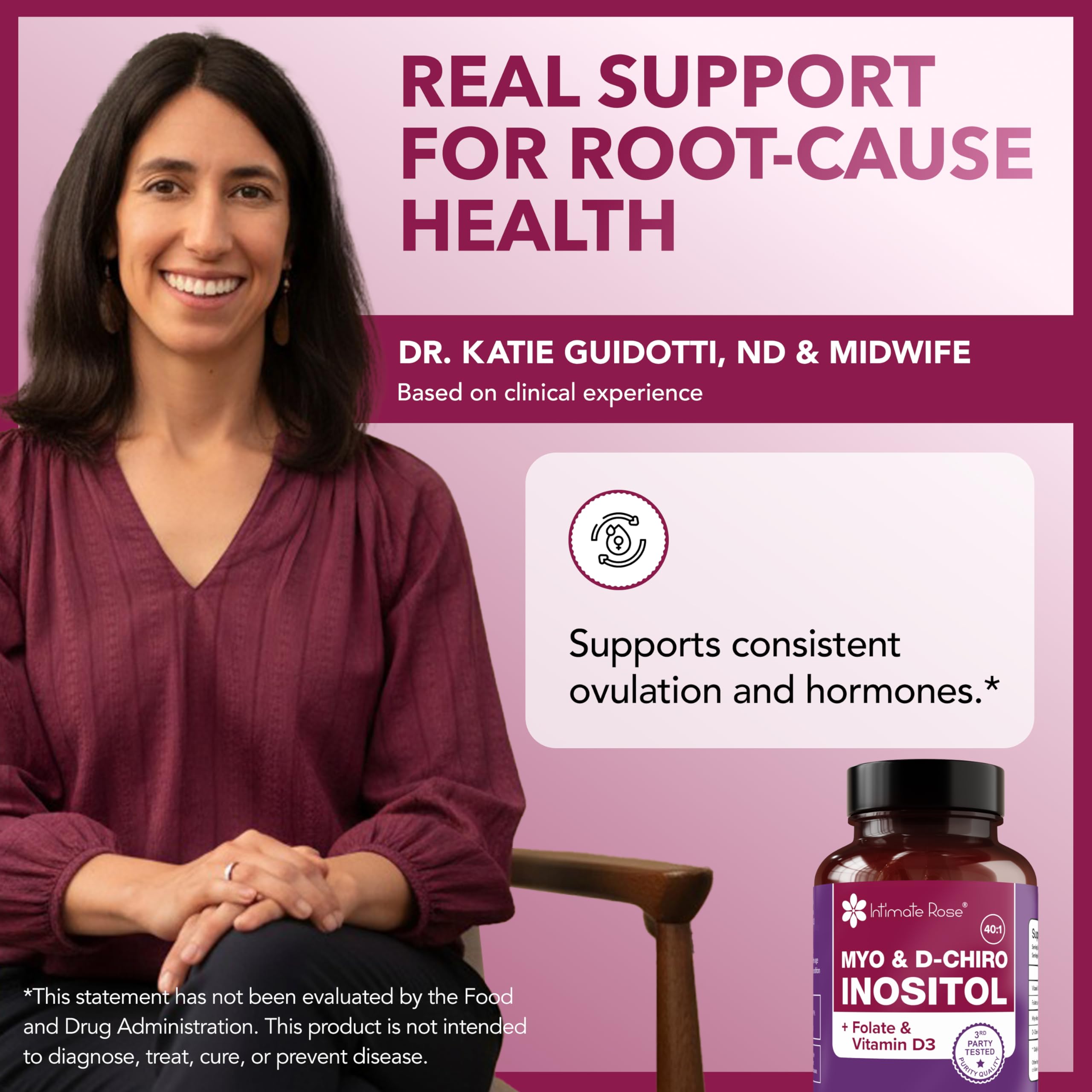 Myo-Inositol & D-Chiro Inositol for Hormone Balance for Women, 40:1 Ratio — Amazon image 3