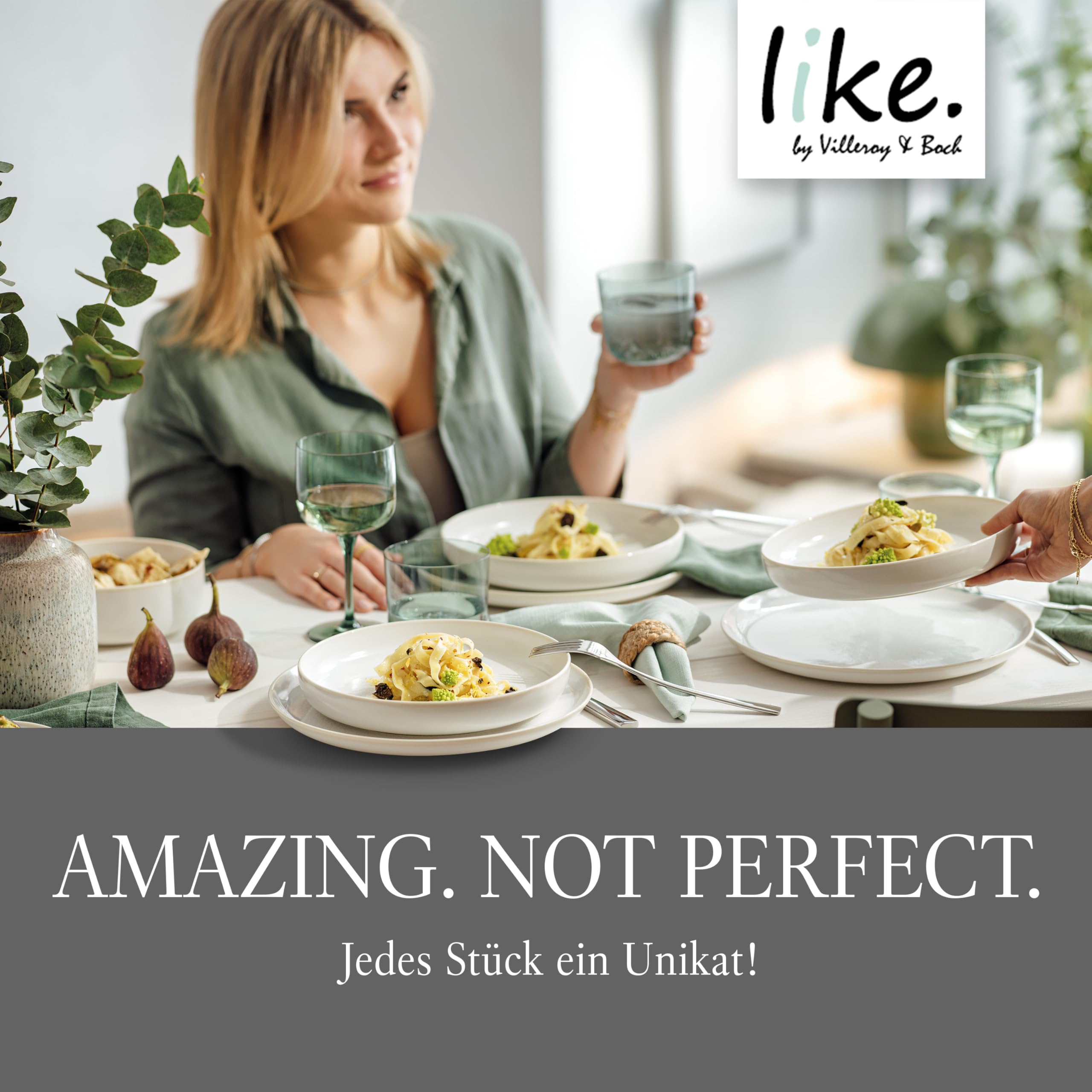 Villeroy & Boch – Like Sage szklanka do long drinków zestaw 2-cz., szkło w kolorze zielonym, pojemność 385 ml