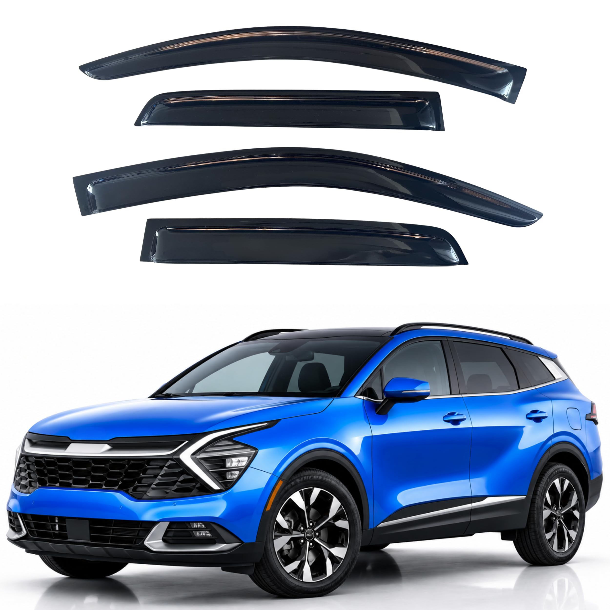 IG Window Visors Fit for 2023-2026 Kia Sportage, Out-Channel Rain Guards Vent Wind Deflectors 4PC, Car Accessories for 23-26 Sportage