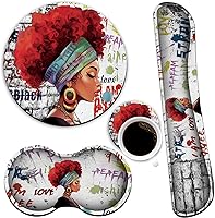 Vista 11 de Reposamuñecas para teclado + alfombrilla para mouse + reposamuñecas para mouse + posavasos, espuma viscoelástica ergonómica, juego de 4 alfombrillas