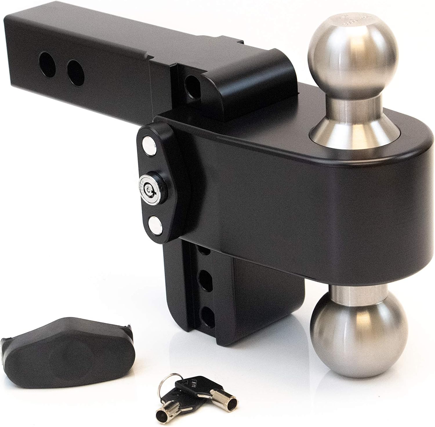 Weigh Safe LTB4-2-CER-BLA Drop Hitch Receiver: 2 Inches Adjustable, Black