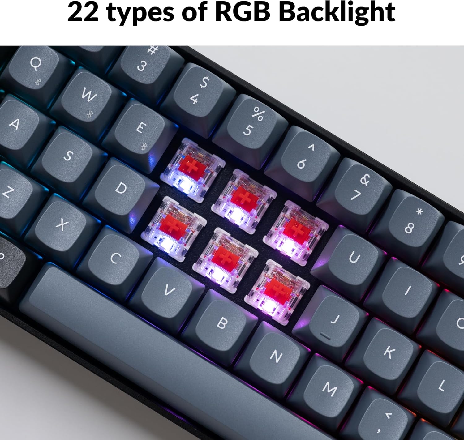 Keychron K12 Pro Custom Wireless/Wired Mechanical Keyboard QMK/VIA Programmable Macro with Hot-Swappable K Pro Red Switch 60% Compact Layout RGB Backlit Compatible with Mac Windows Linux